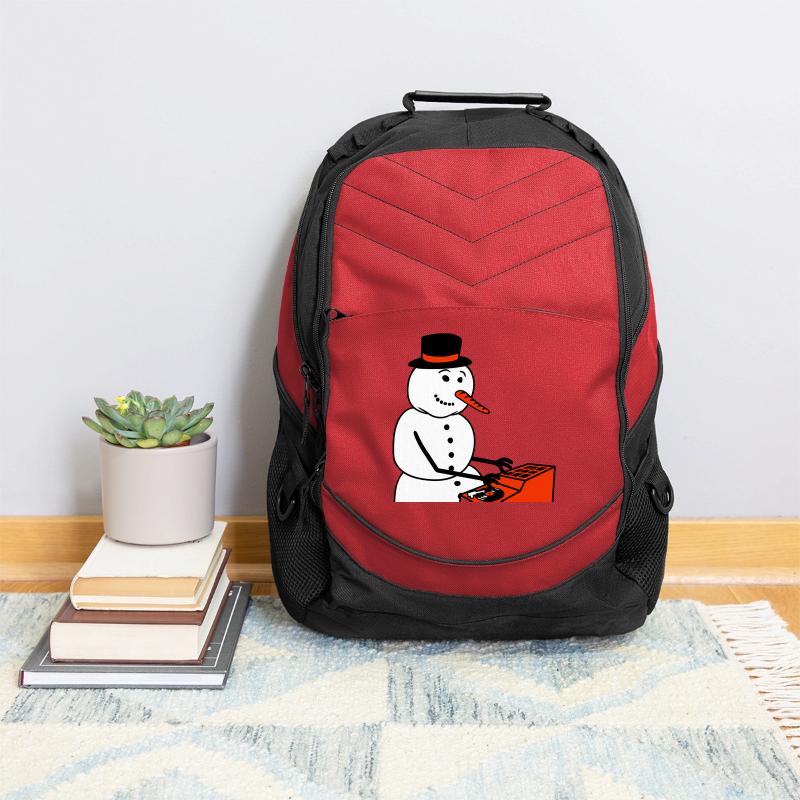 Winter DJ Snowman Mixer Mixing Console Music Party