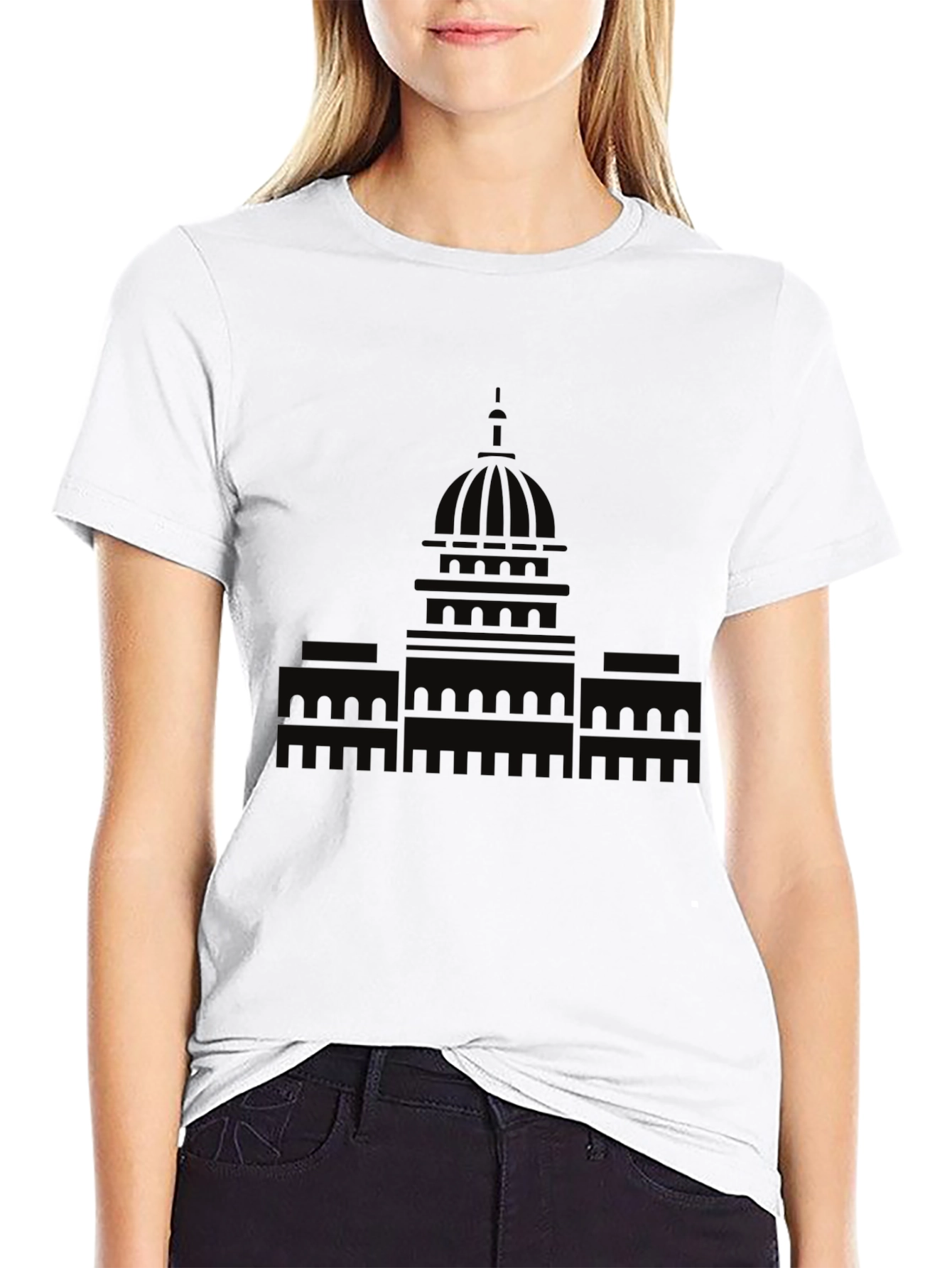 Capitol Building Graphic Tee - Black
