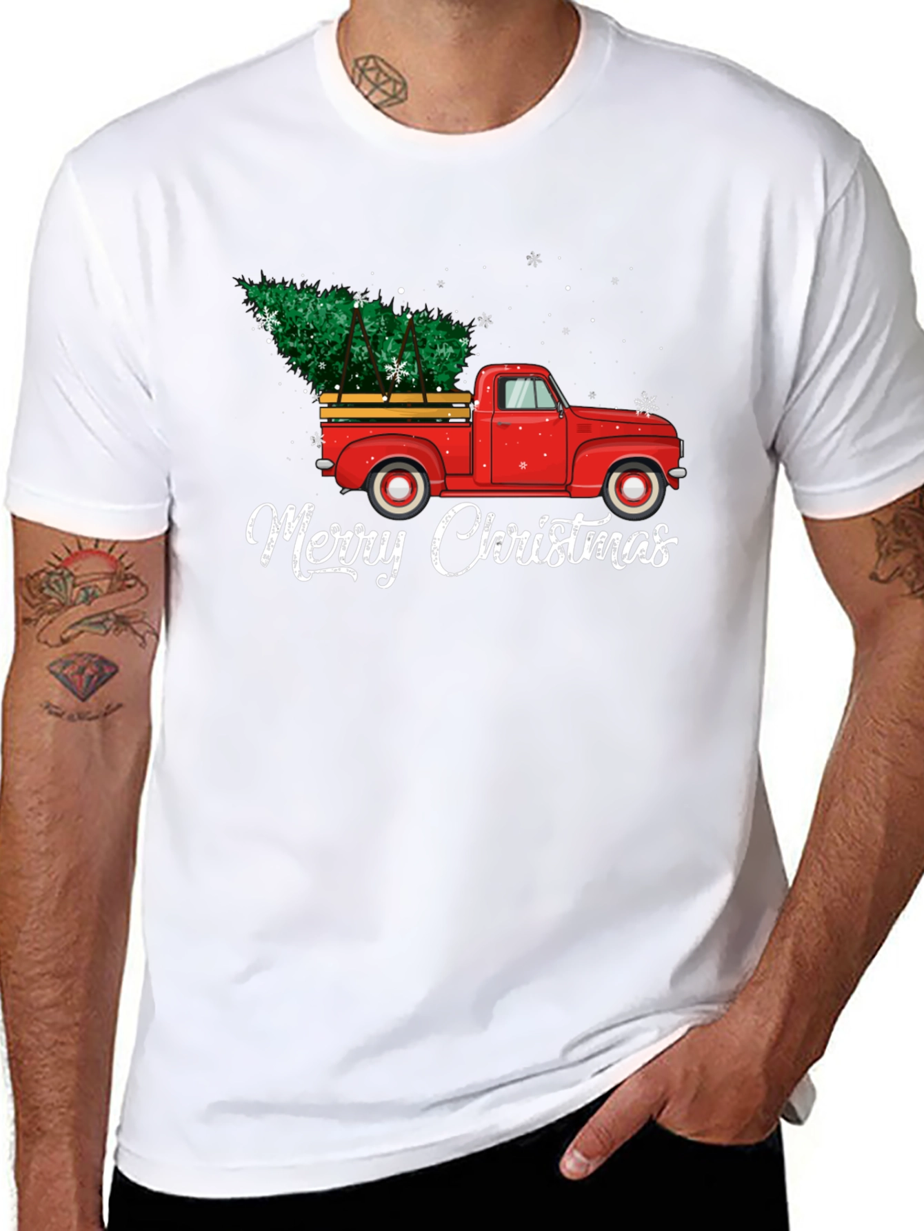 Merry Christmas Truck Graphic Tee