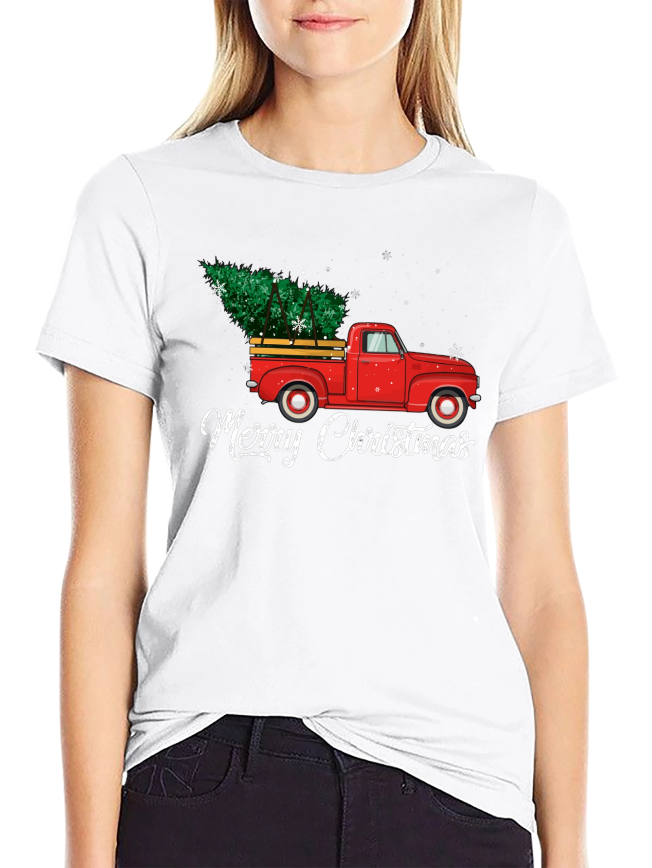 Merry Christmas Truck Graphic Tee