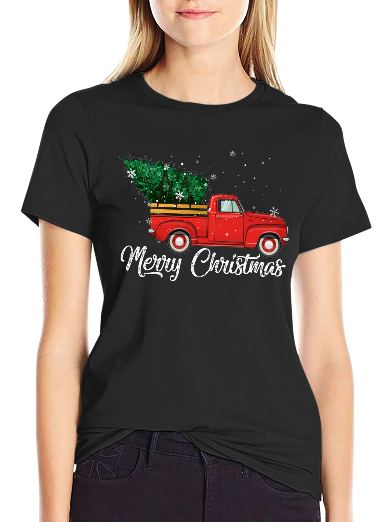 Merry Christmas Truck Graphic Tee
