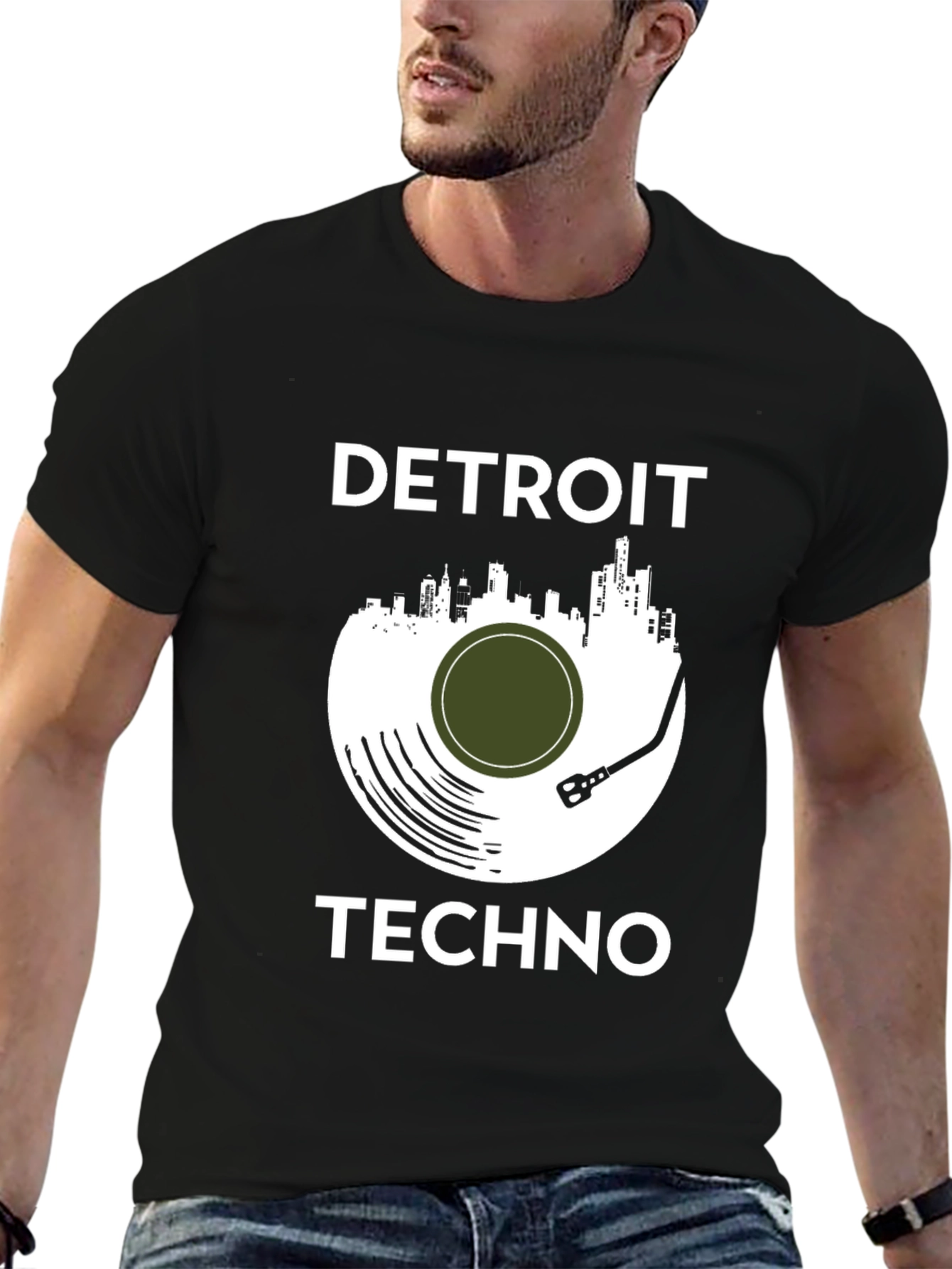 Detroit Techno Graphic Tee - Unisex Black T-Shirt