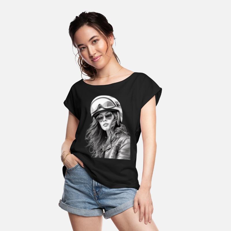 Woman Motorcyclist for a Motorcyclist Biker