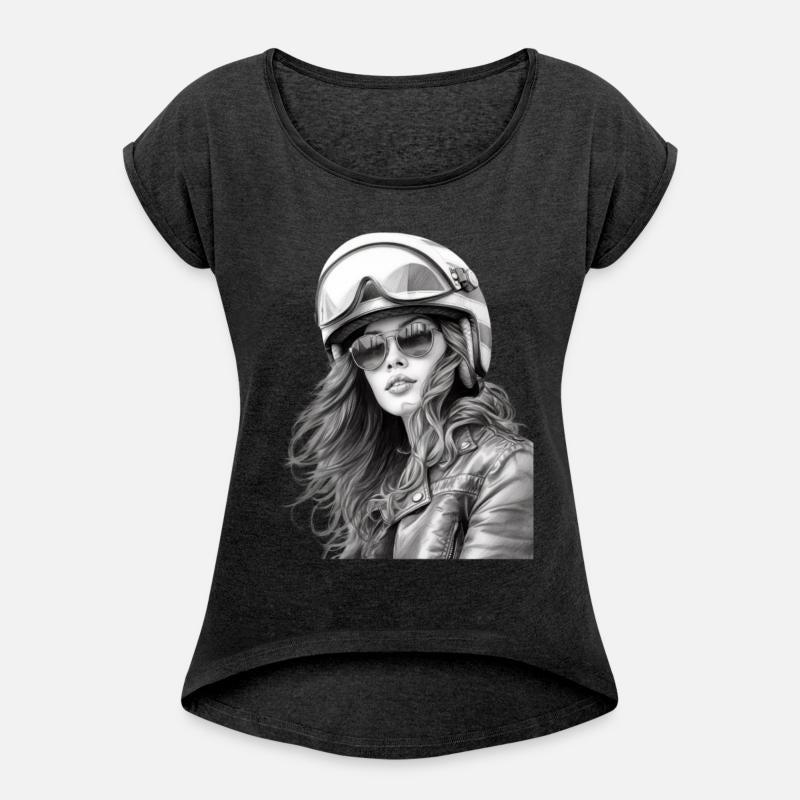 Woman Motorcyclist for a Motorcyclist Biker