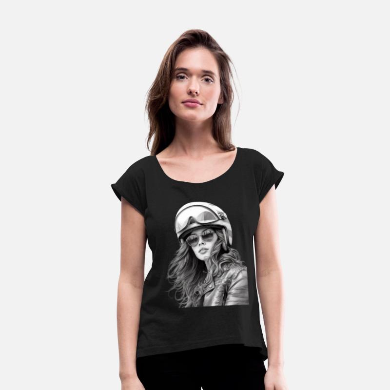 Woman Motorcyclist for a Motorcyclist Biker