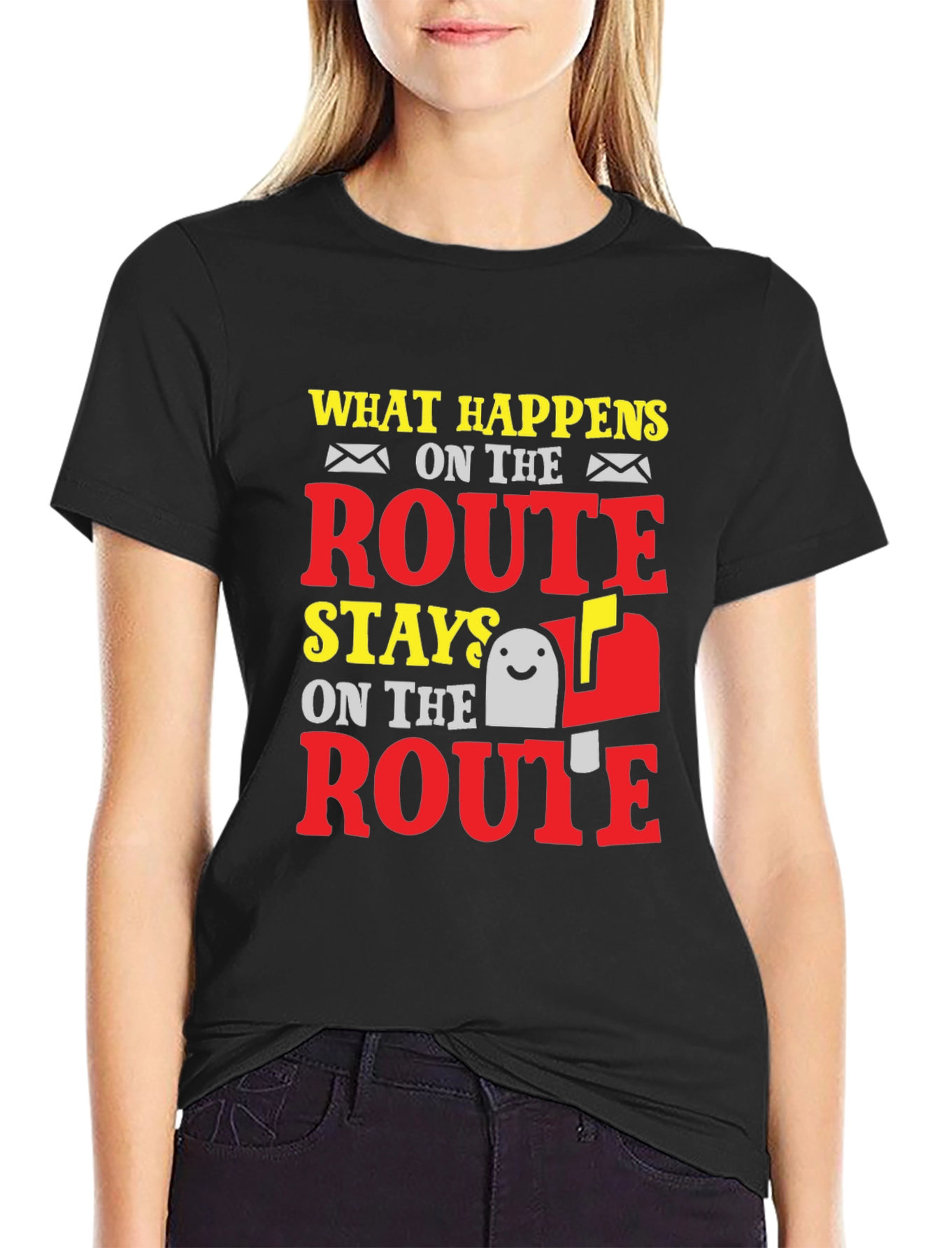 Funny Mail Carrier T-Shirt: What Happens on Route