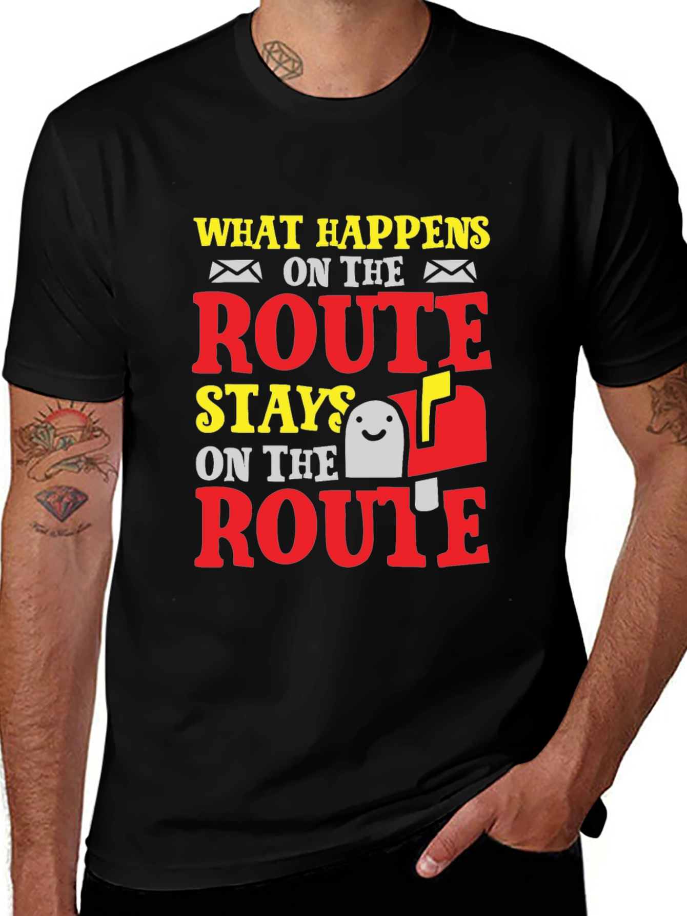 Funny Mail Carrier T-Shirt: What Happens on Route