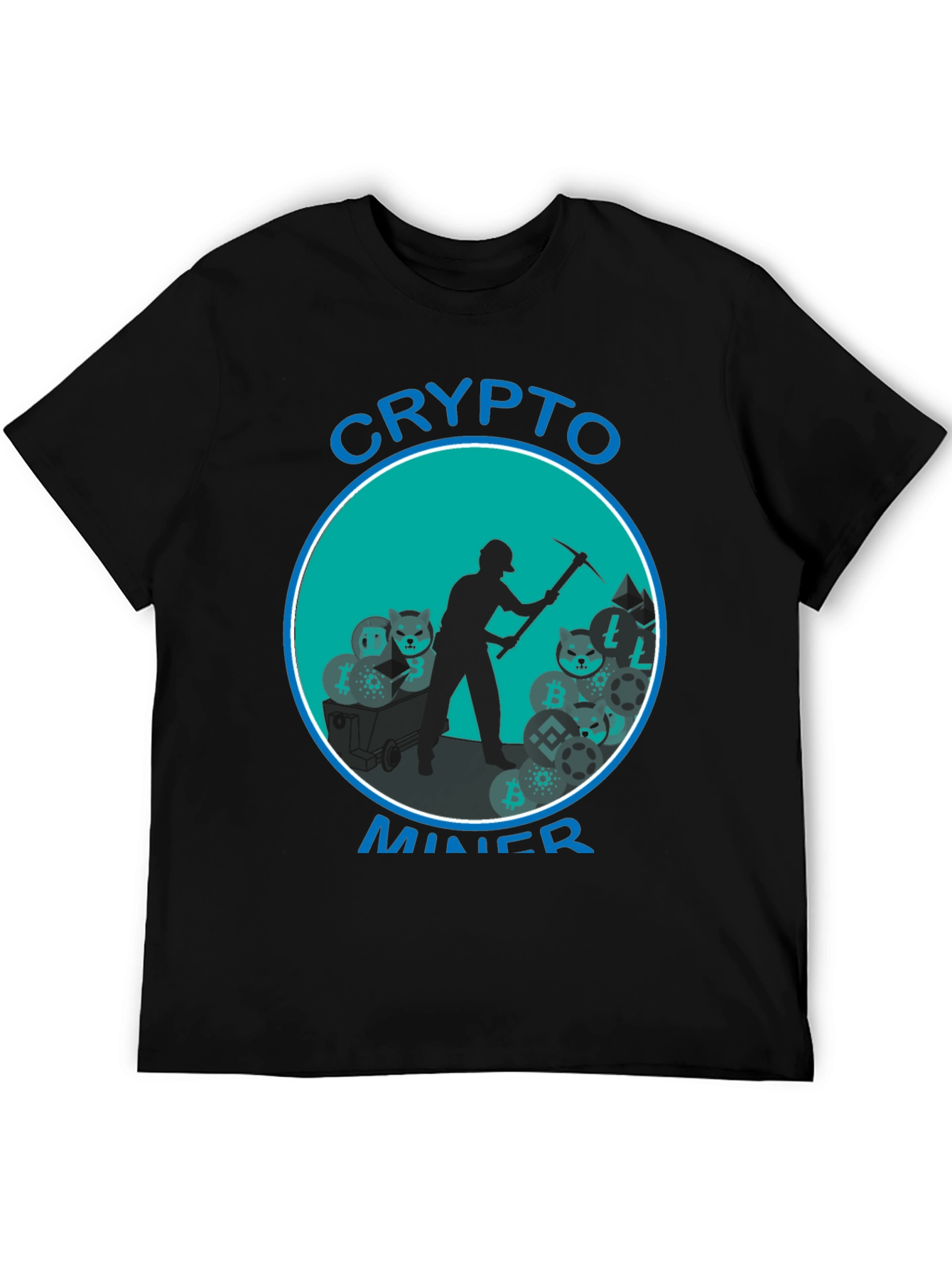 Crypto Miner T-Shirt - Black Cotton Blend