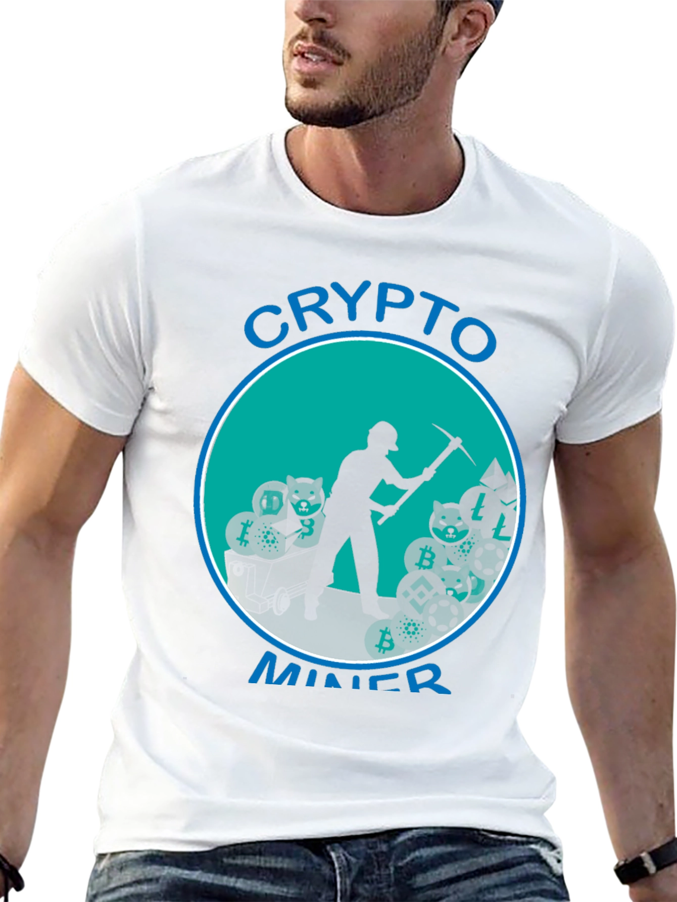 Crypto Miner T-Shirt - Black Cotton Blend