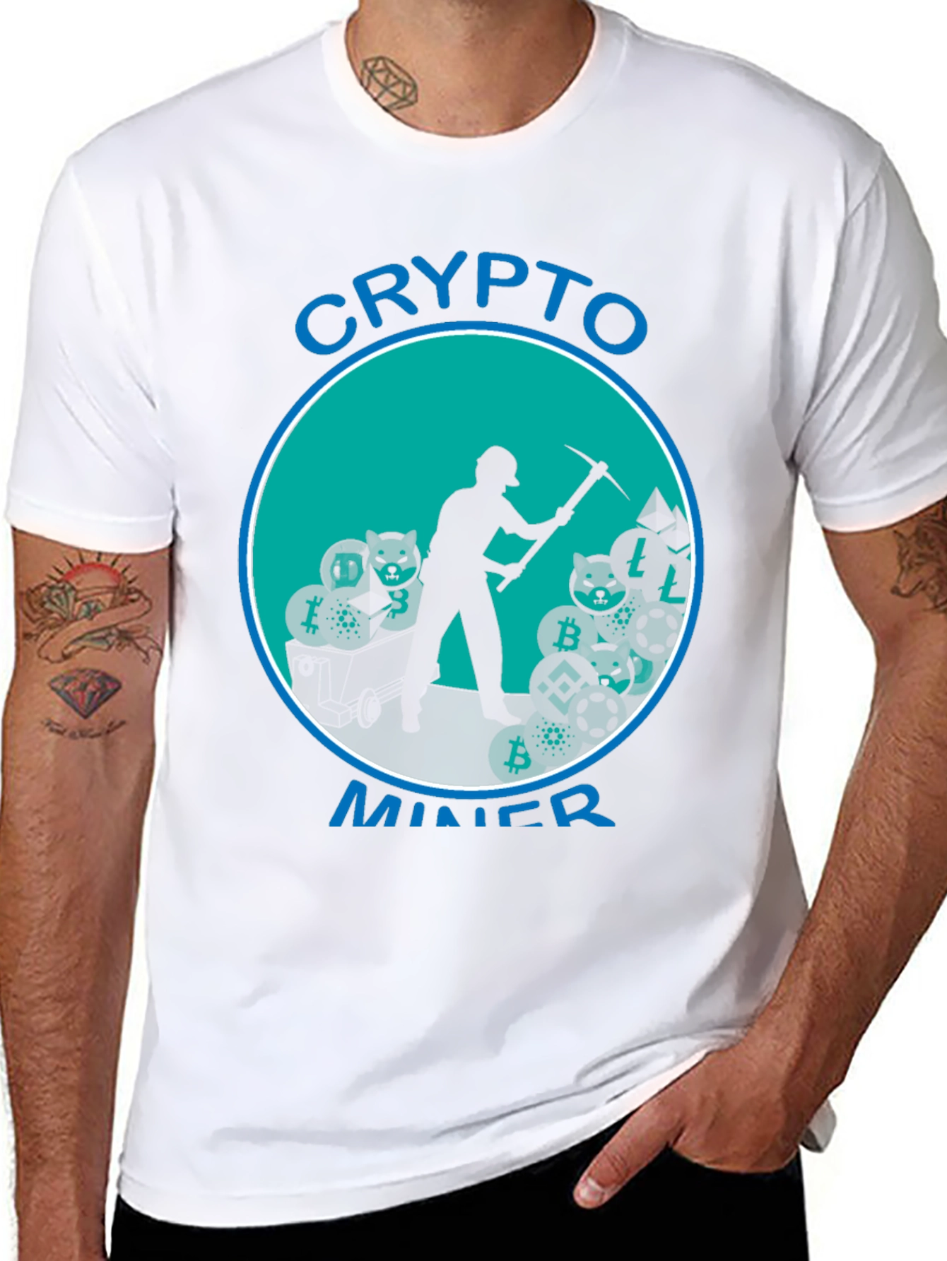 Crypto Miner T-Shirt - Black Cotton Blend