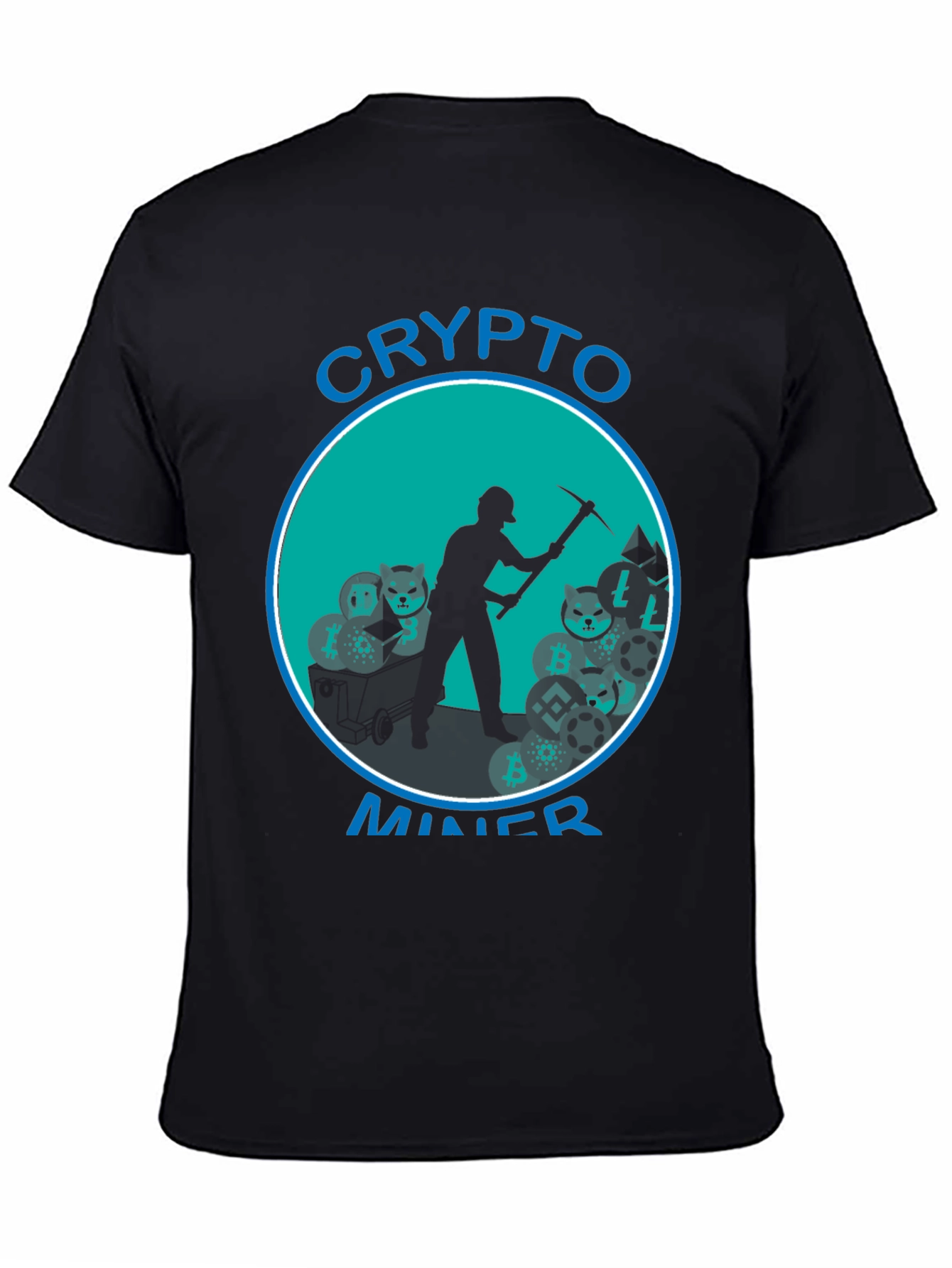 Crypto Miner T-Shirt - Black Cotton Blend