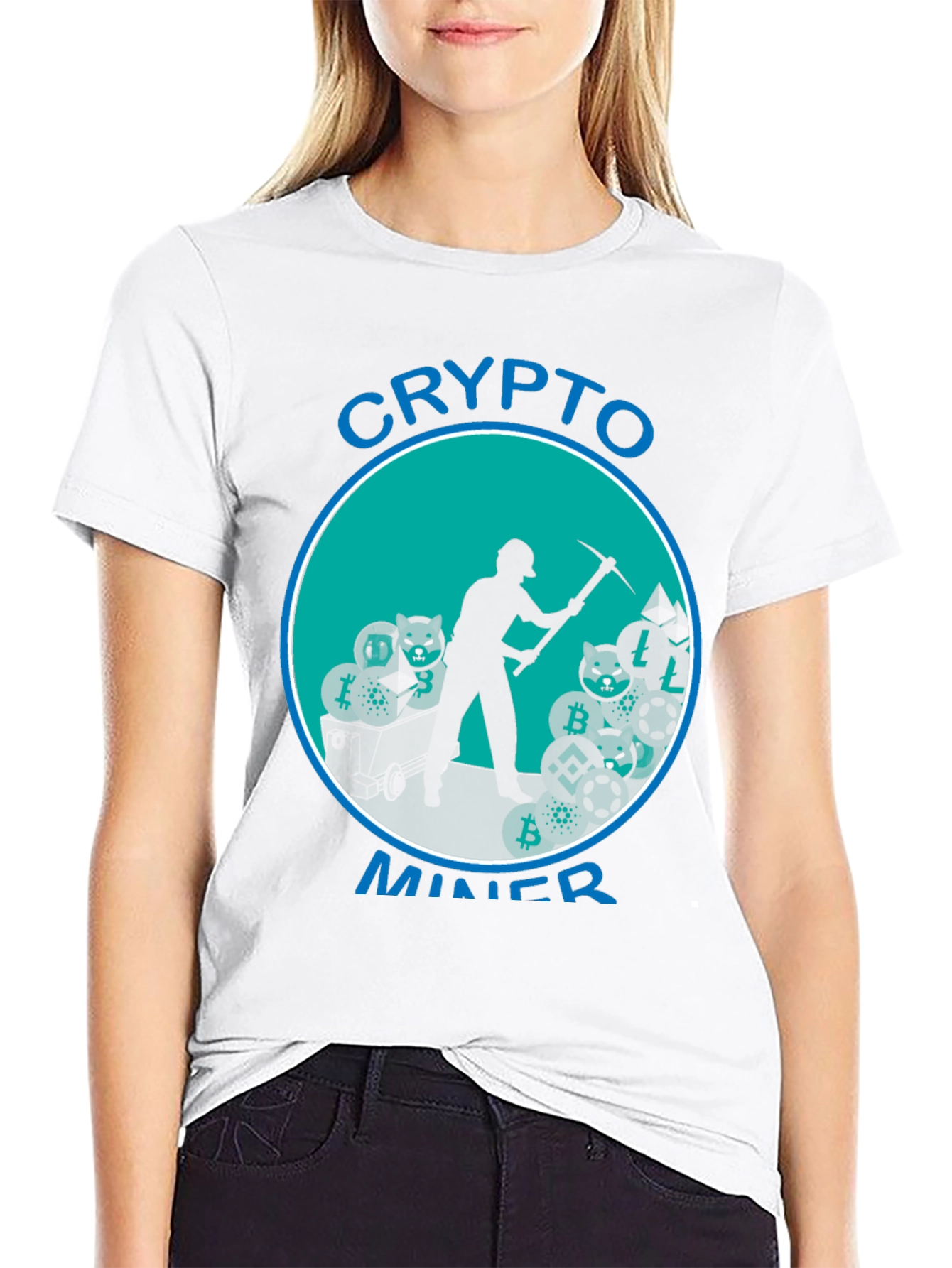 Crypto Miner T-Shirt - Black Cotton Blend