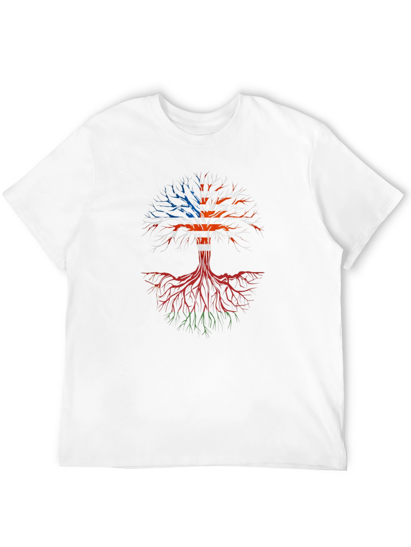 USA Roots Tree Graphic T-Shirt - Black