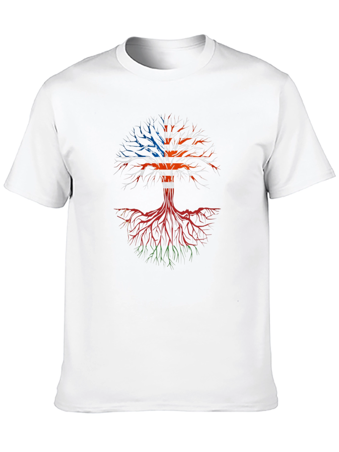 USA Roots Tree Graphic T-Shirt - Black