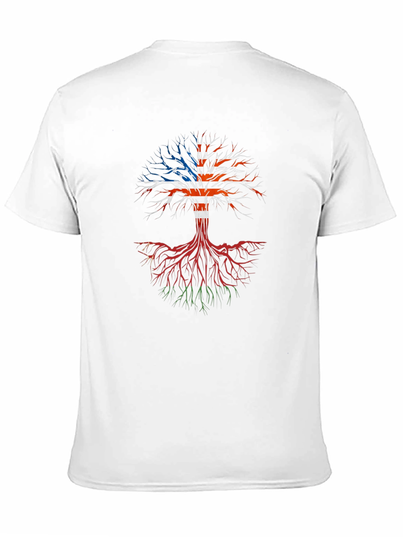 USA Roots Tree Graphic T-Shirt - Black