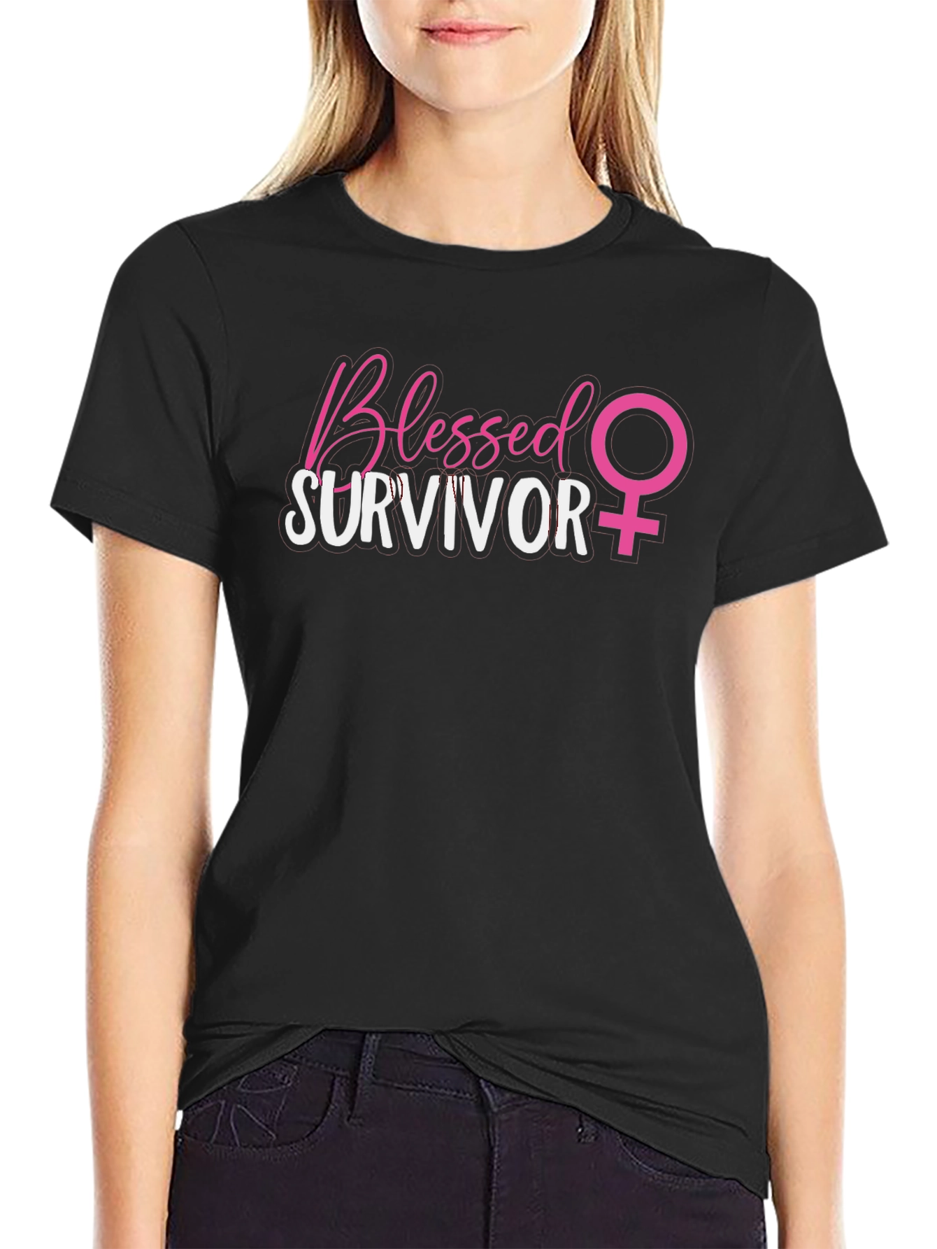 Blessed Survivor T-Shirt - Breast Cancer Awareness
