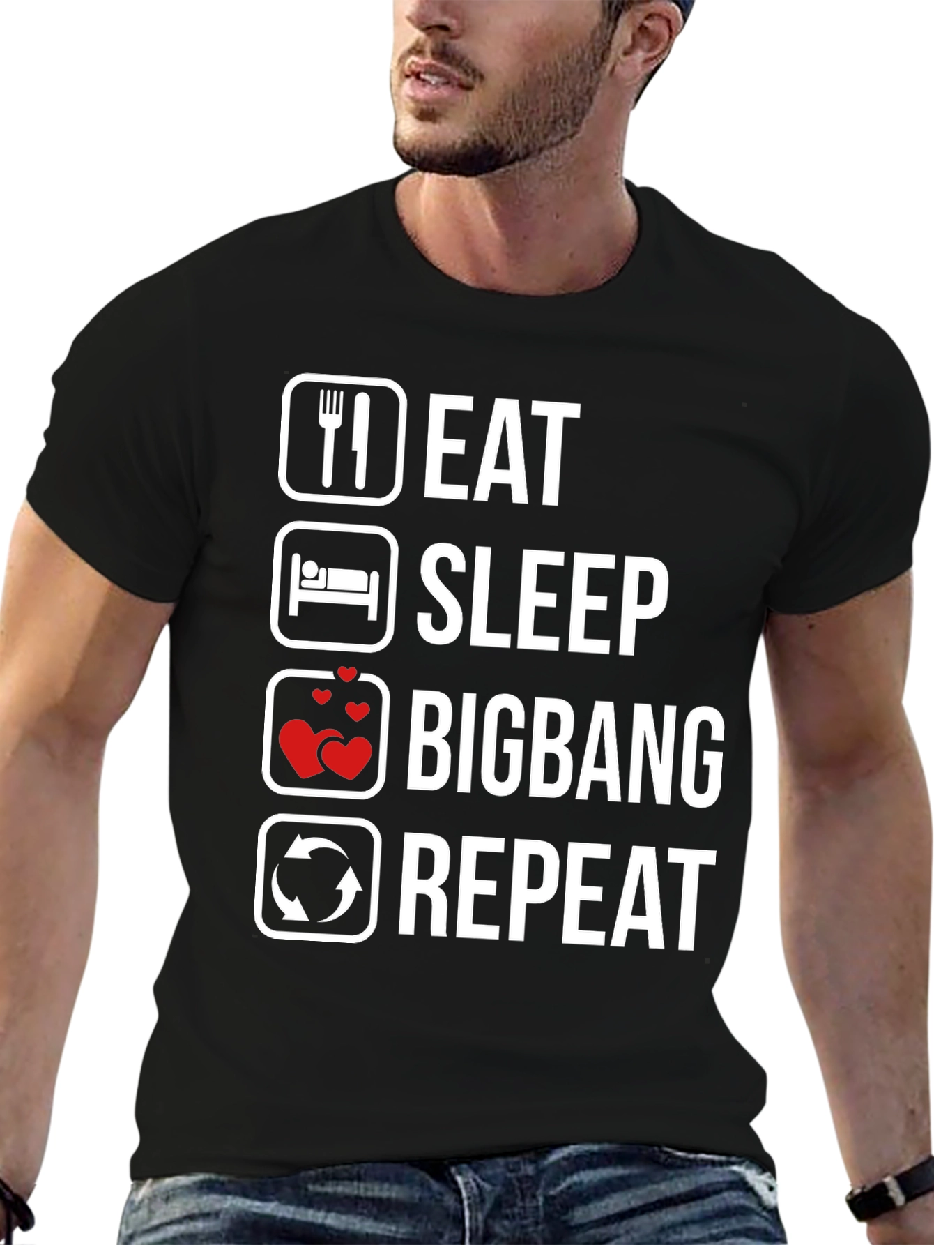 Eat Sleep Bigbang Repeat Graphic T-Shirt