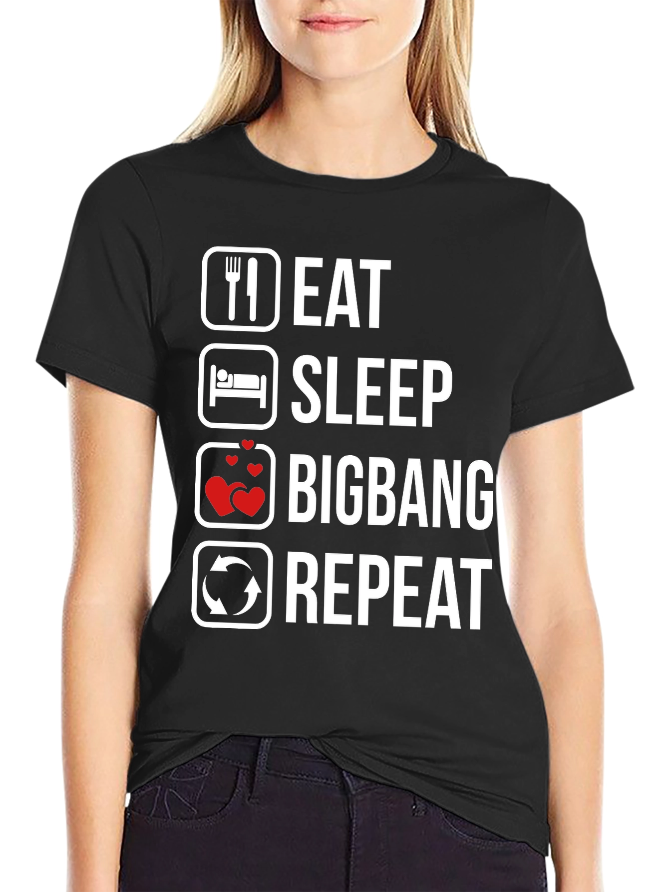 Eat Sleep Bigbang Repeat Graphic T-Shirt