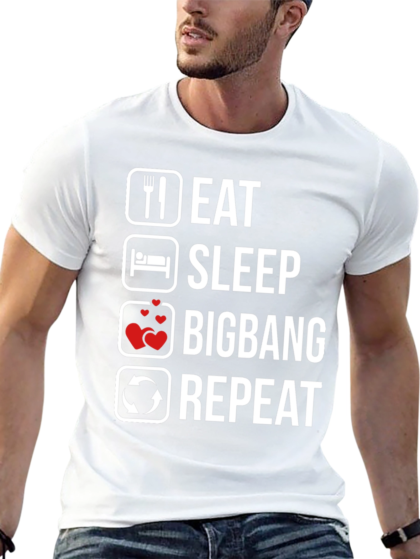 Eat Sleep Bigbang Repeat Graphic T-Shirt