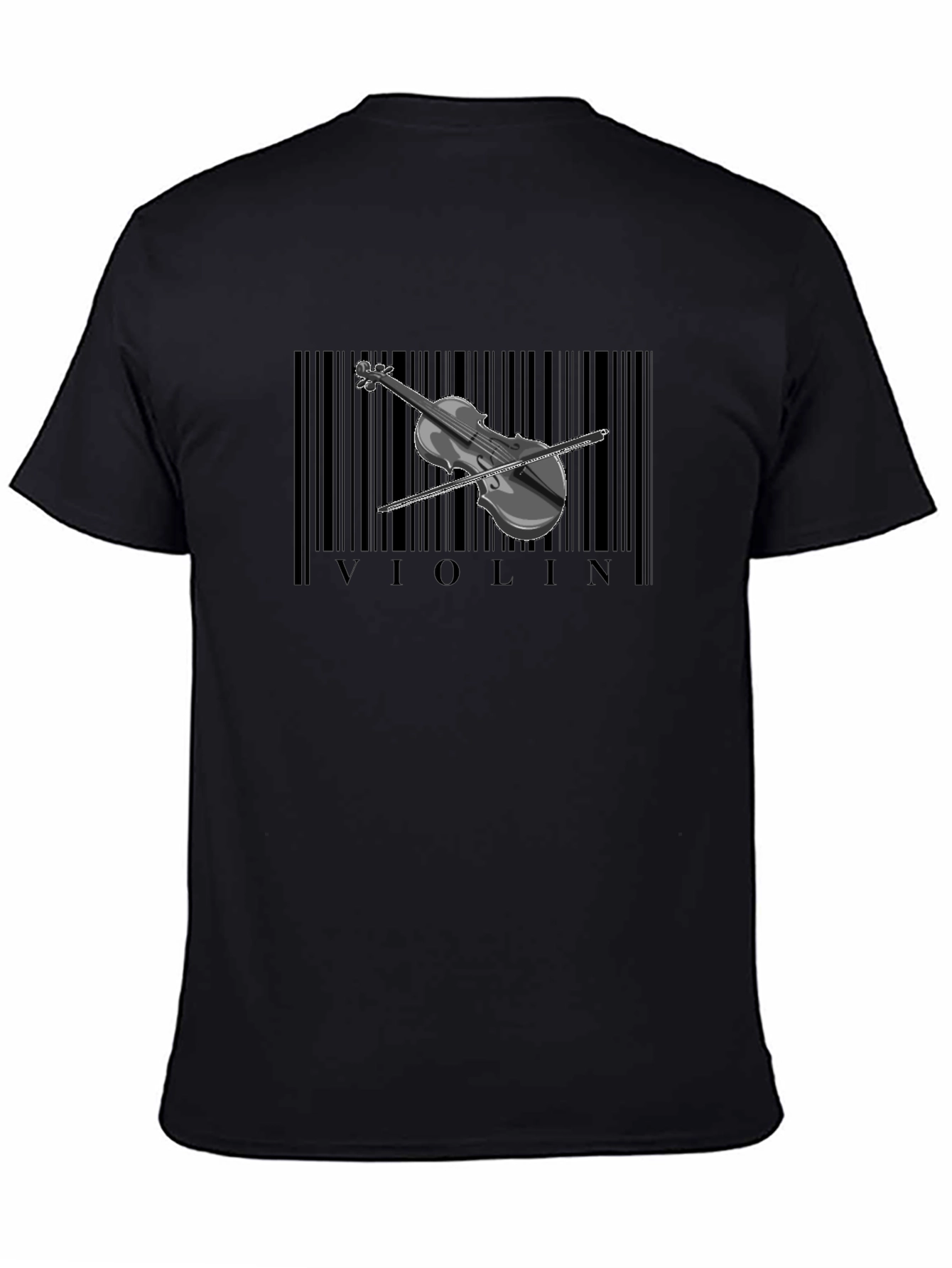 Violin Barcode Graphic Tee