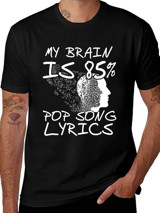 Pop Song Lyrics T-Shirt - Novelty Tee