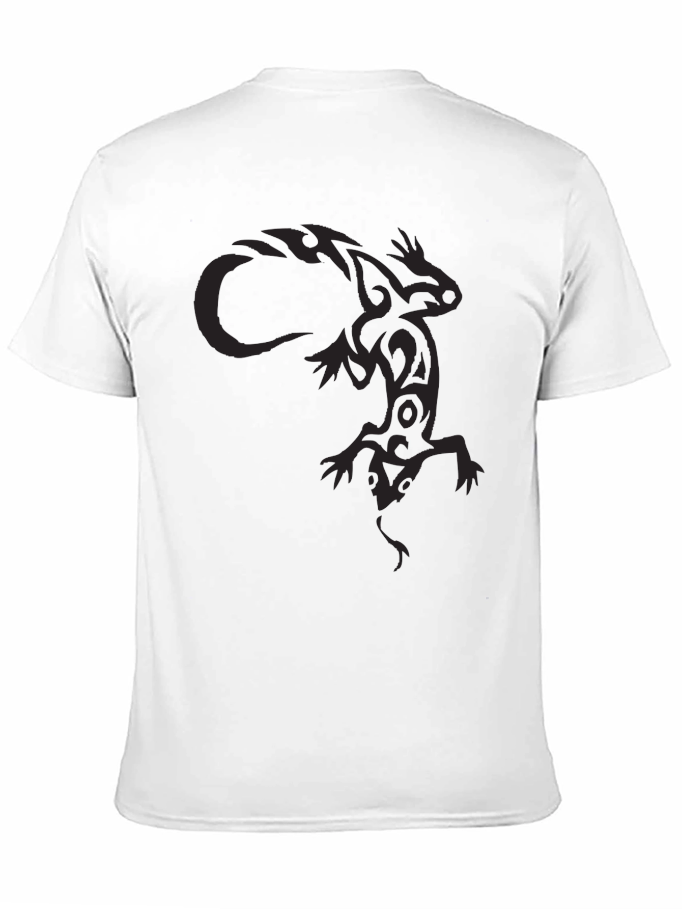 Tribal Lizard Graphic Black T-Shirt