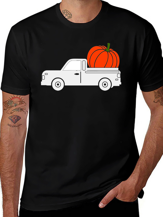 Pumpkin Truck Graphic Tee - Fall Harvest T-Shirt