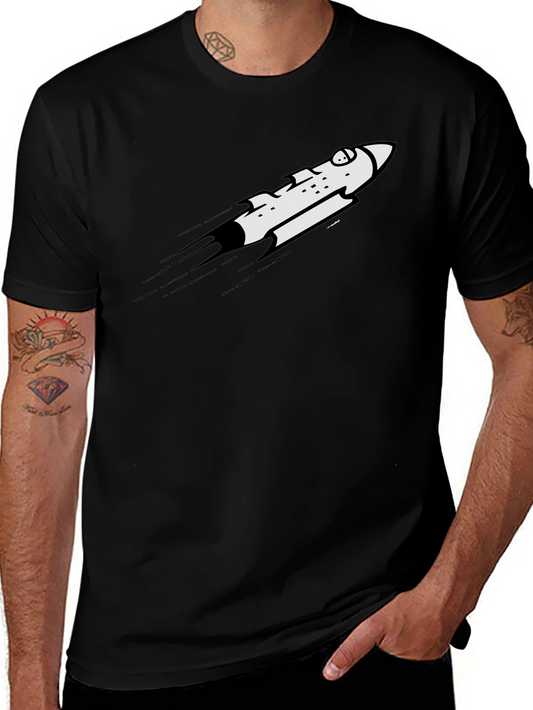 Rocket Graphic Black T-Shirt
