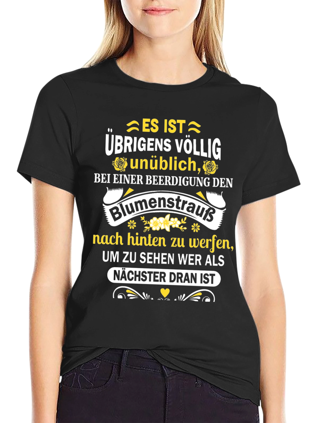 Funny German Funeral T-Shirt - Bouquet Throwing