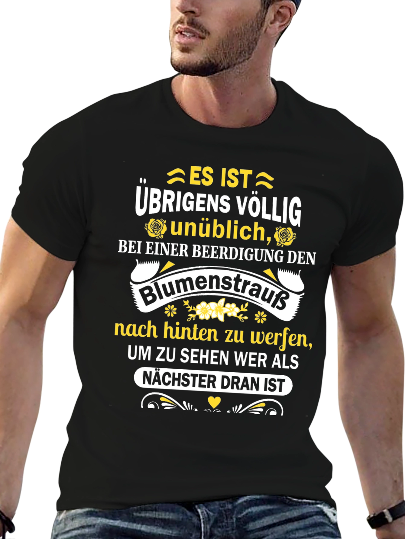 Funny German Funeral T-Shirt - Bouquet Throwing