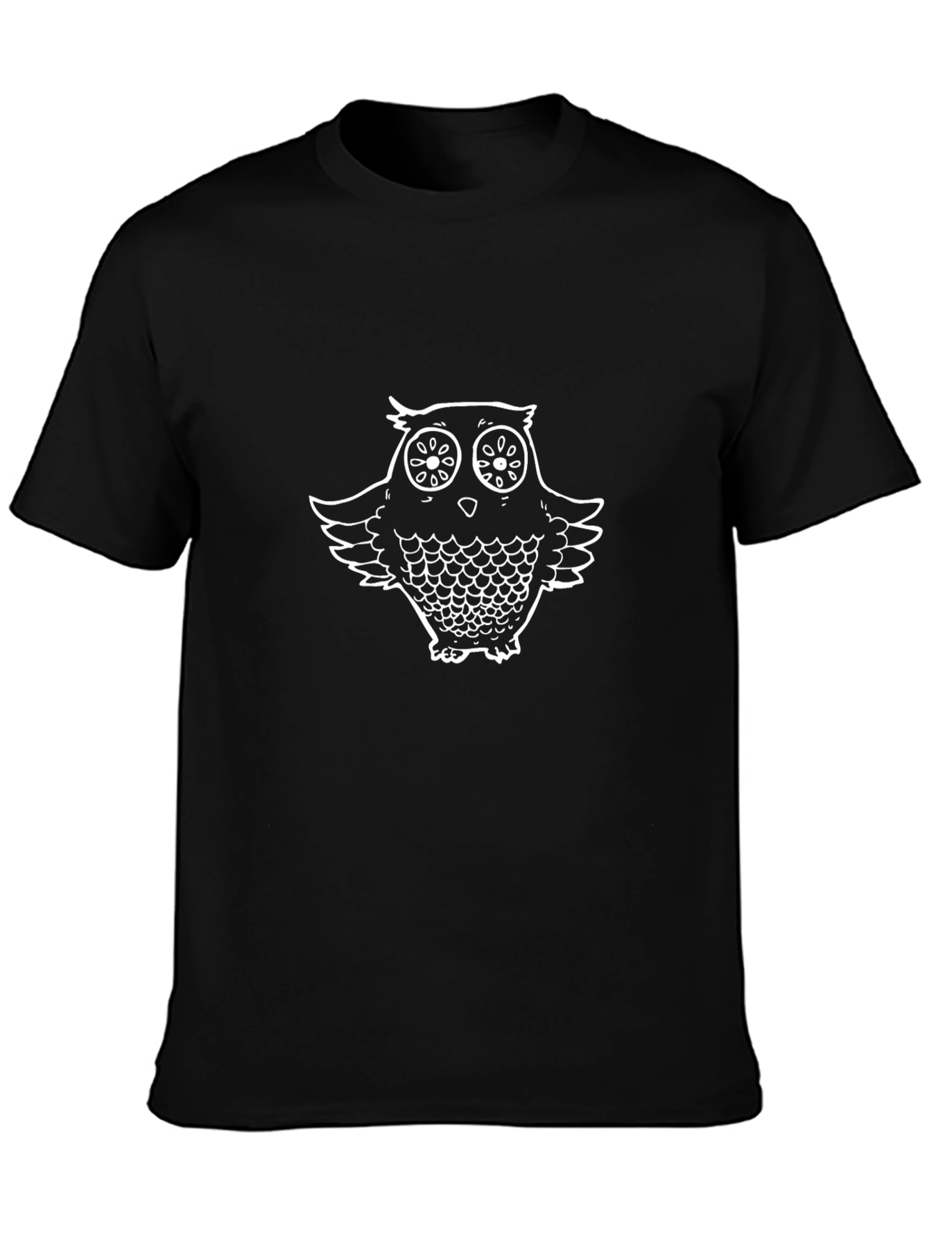 Cool Owl Graphic Black T-Shirt