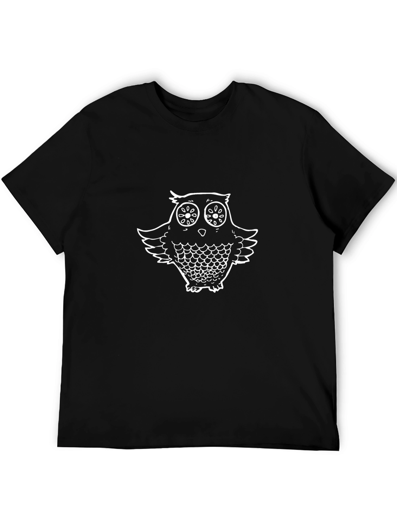 Cool Owl Graphic Black T-Shirt