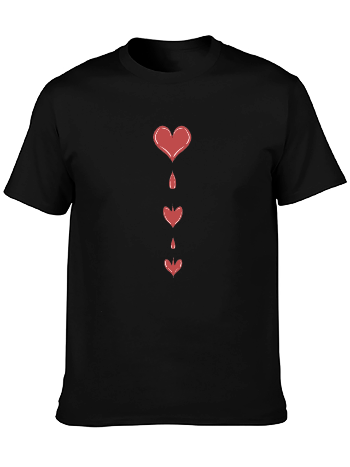Bleeding Hearts Graphic Black T-Shirt