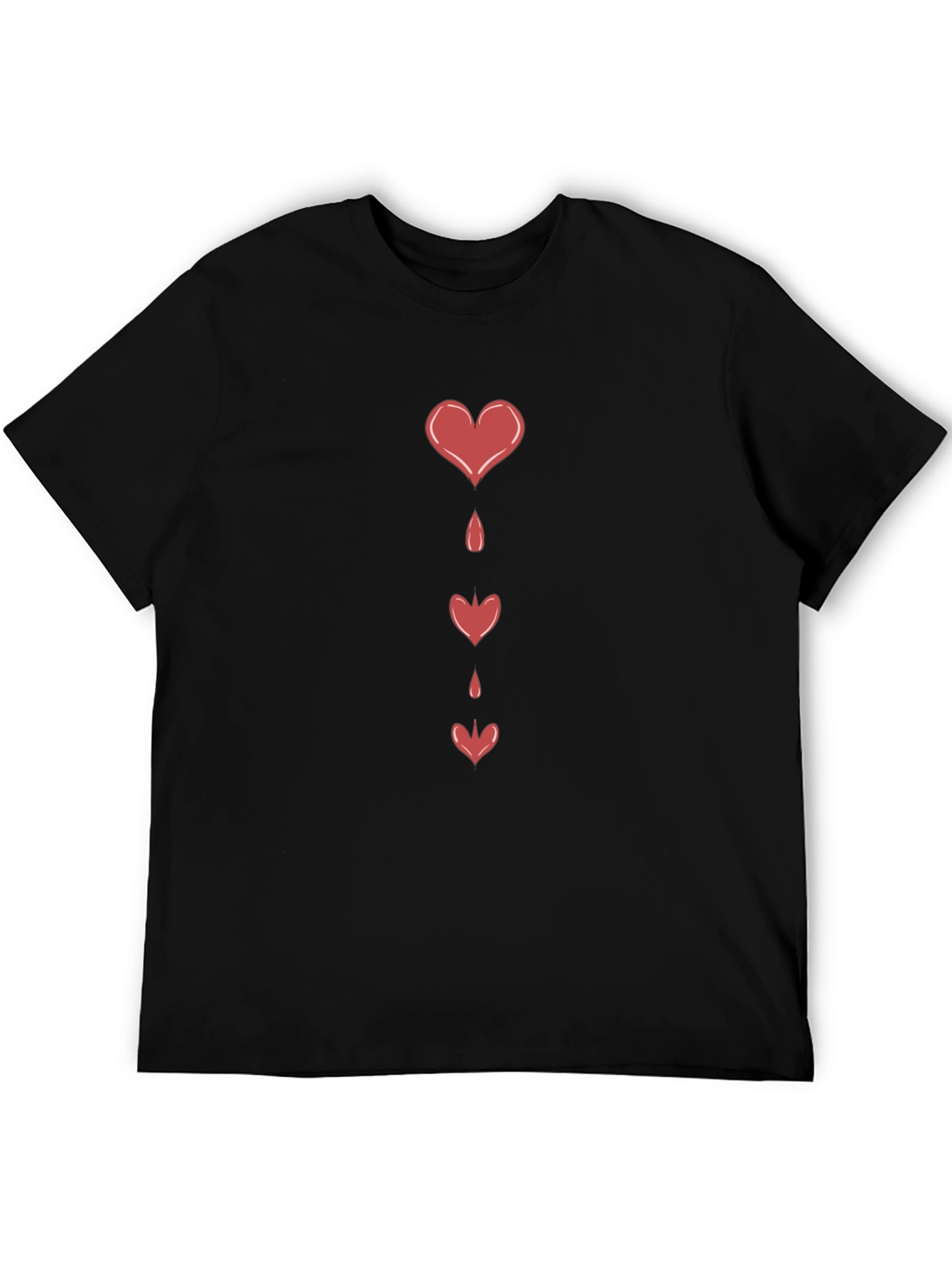 Bleeding Hearts Graphic Black T-Shirt