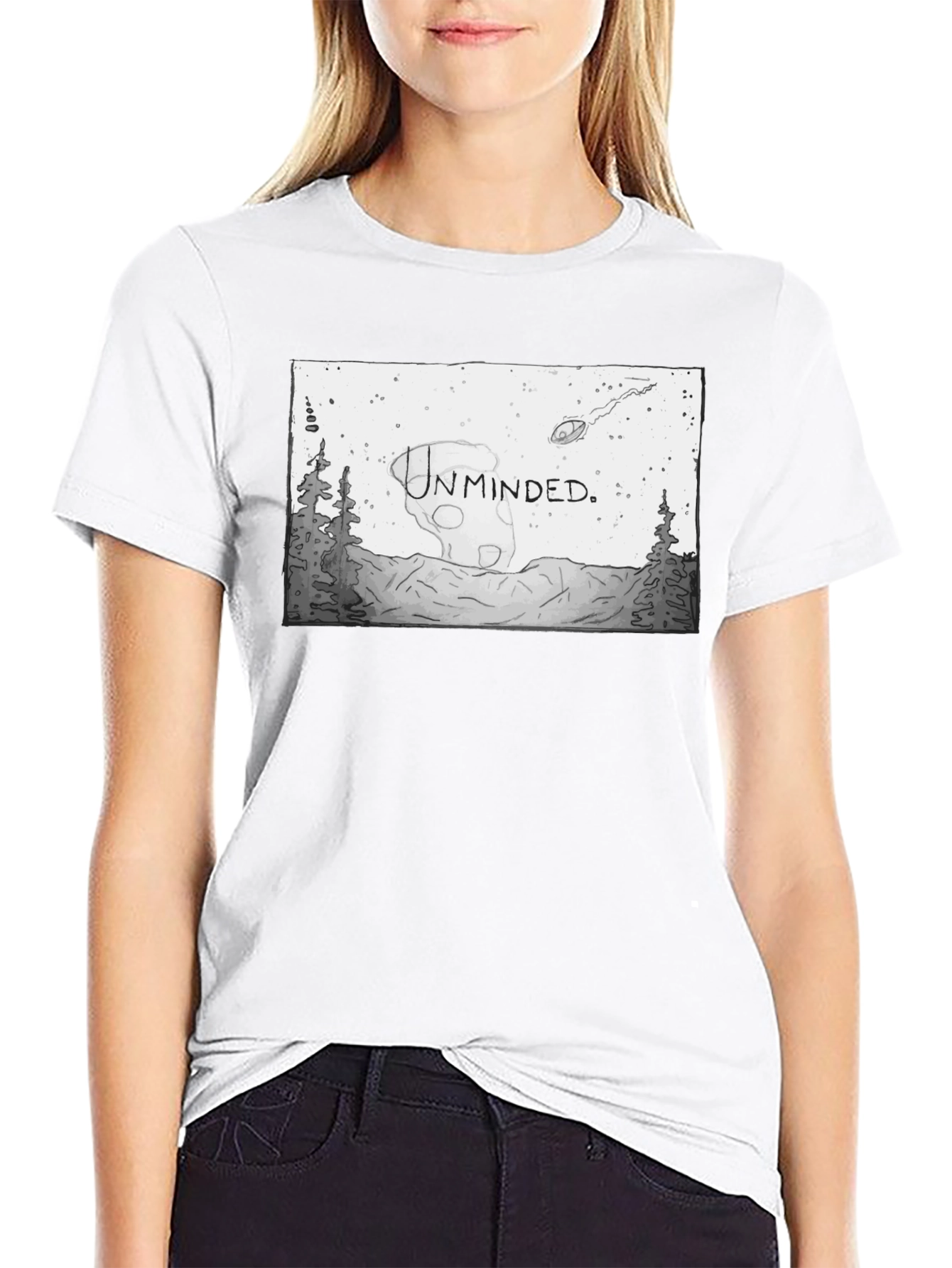 Unminded Graphic T-Shirt - Unique Black Tee