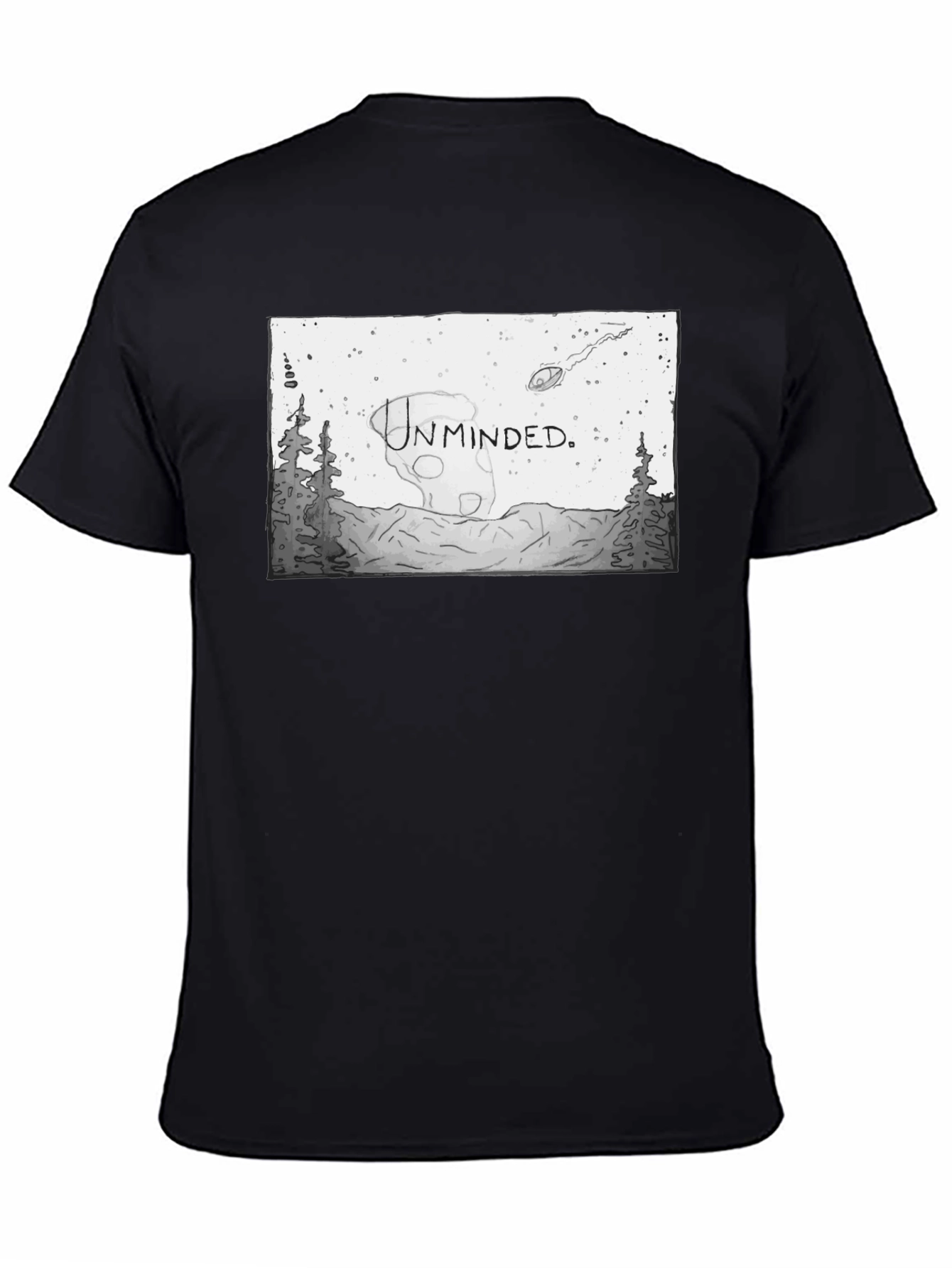 Unminded Graphic T-Shirt - Unique Black Tee