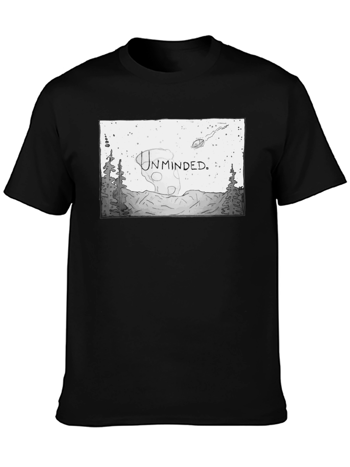 Unminded Graphic T-Shirt - Unique Black Tee