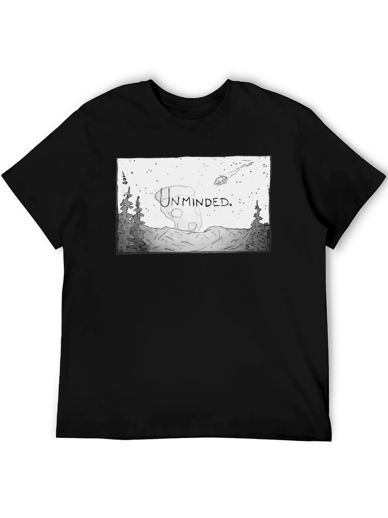 Unminded Graphic T-Shirt - Unique Black Tee