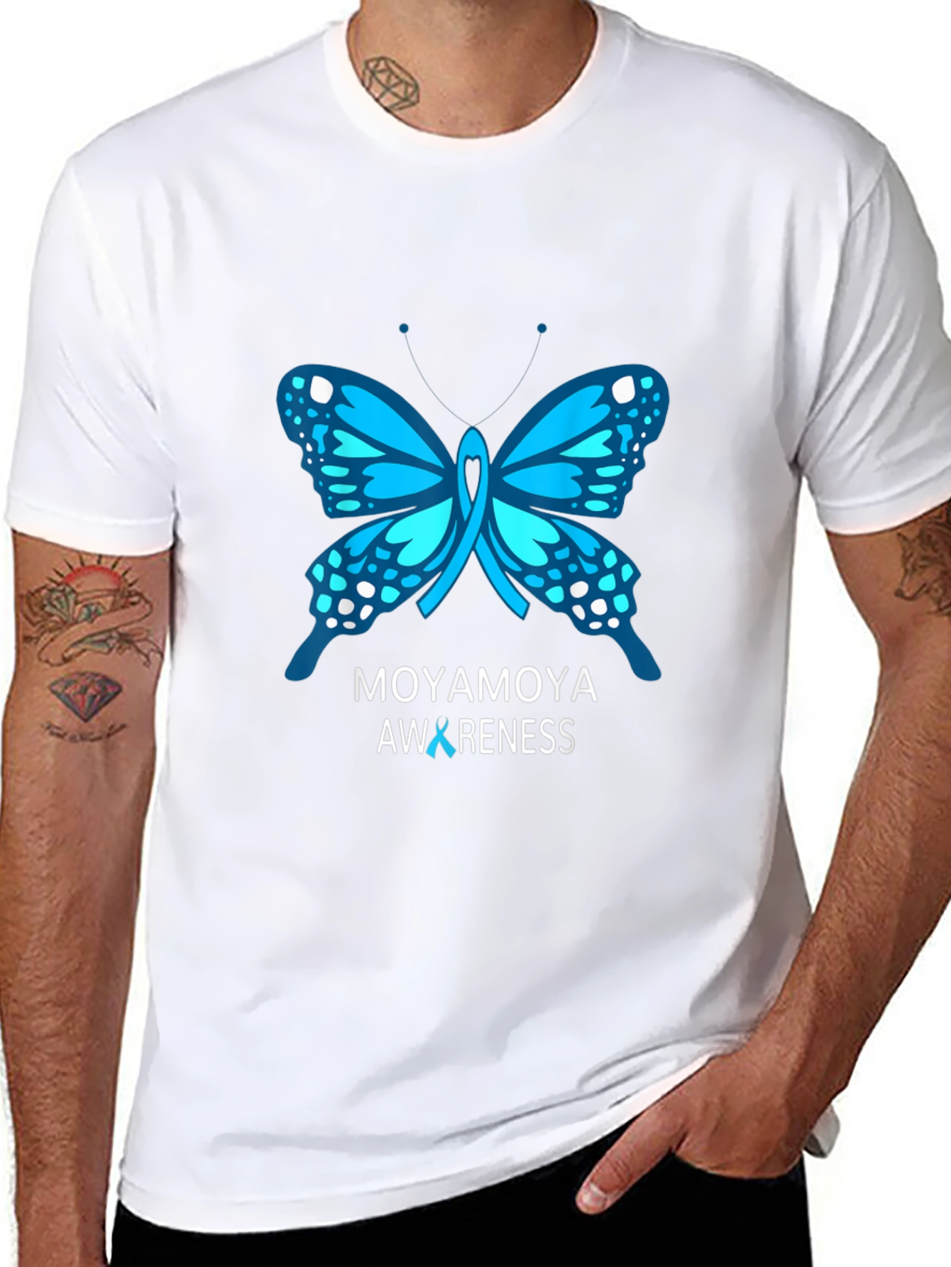 Moyamoya Awareness Butterfly T-Shirt
