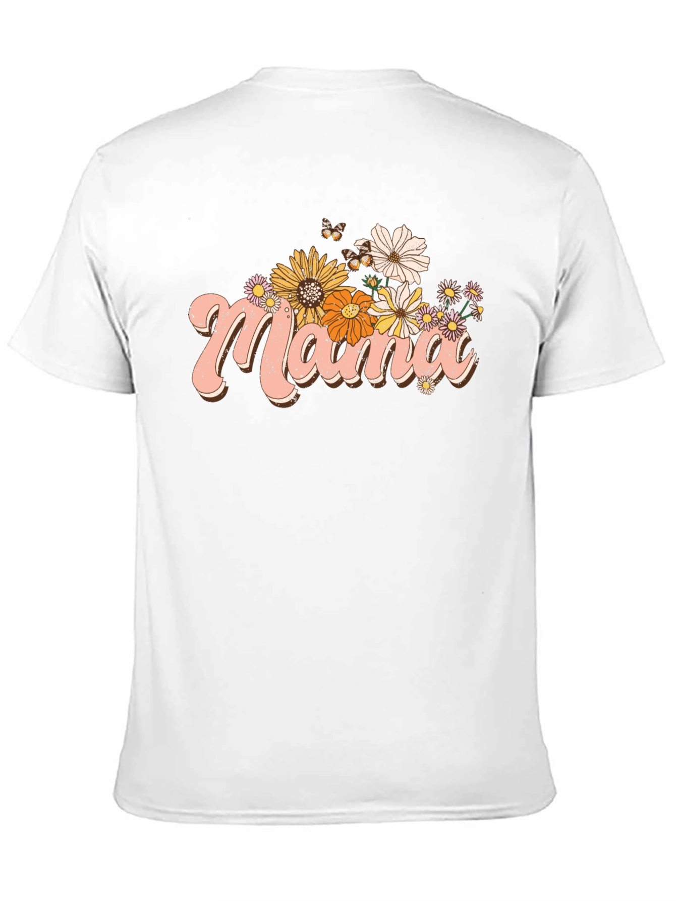 Floral Mama Graphic Tee - Retro Style