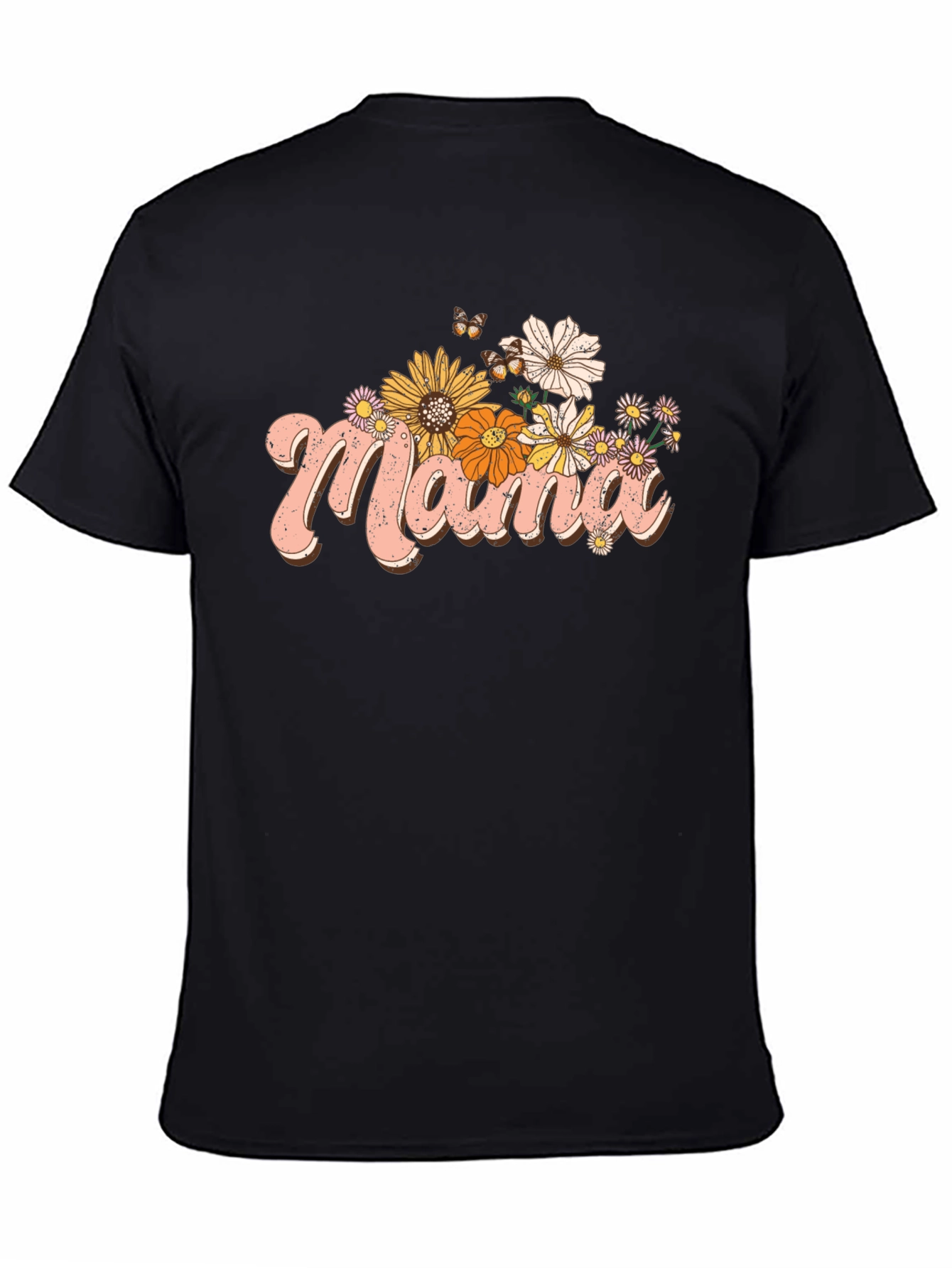 Floral Mama Graphic Tee - Retro Style