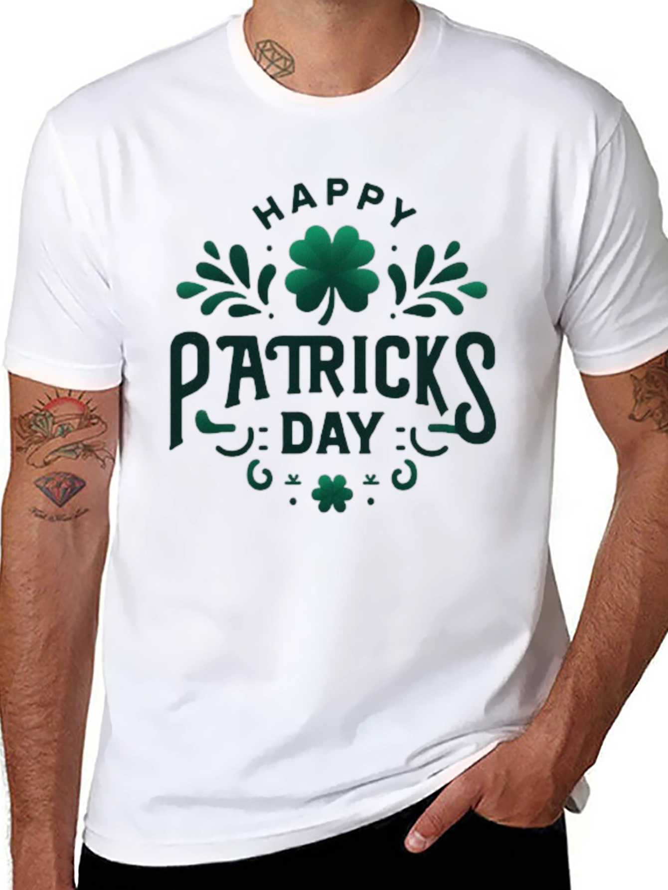 Happy St. Patricks Day Graphic Tee - Black