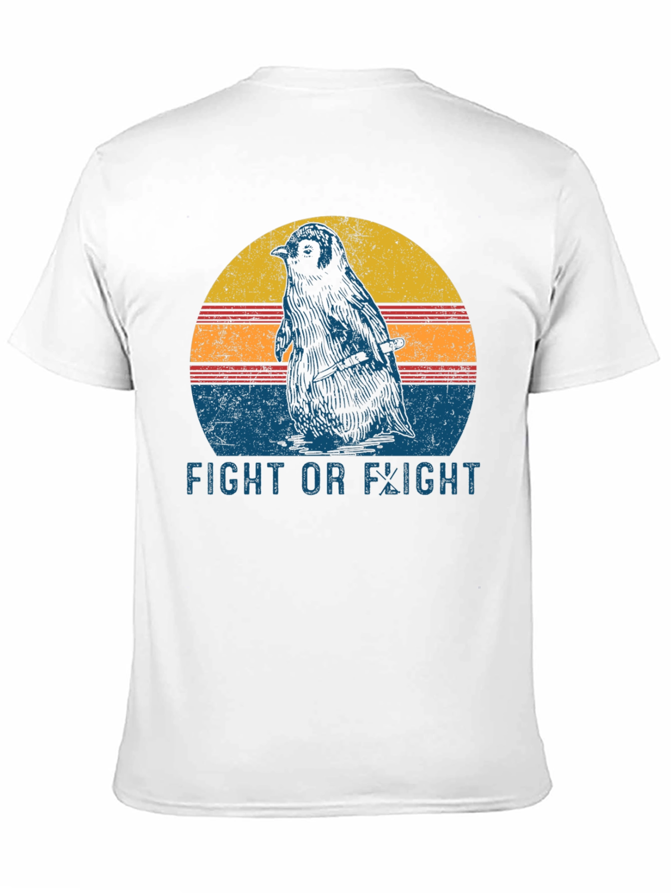 Fight or Flight Penguin T-Shirt - Black