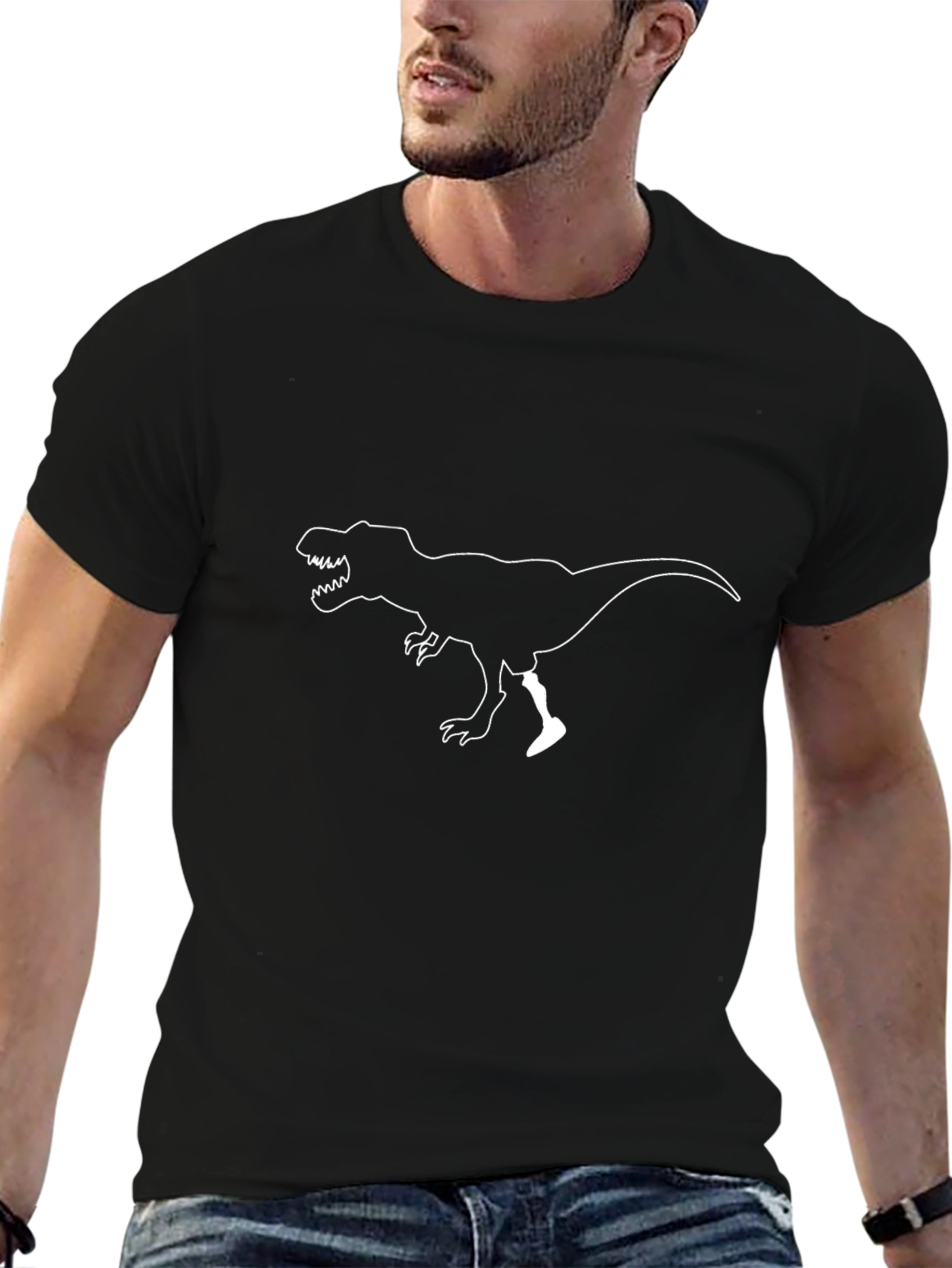 Dino Humor T-Shirt - Walking Boot Rex