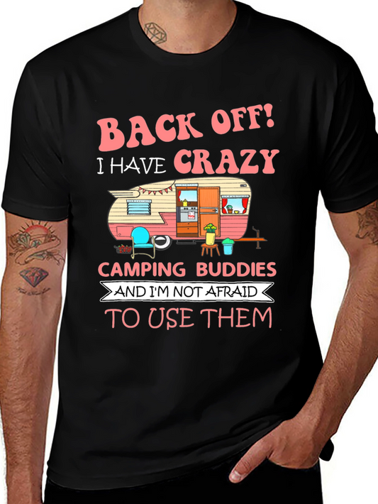 Crazy Camping Buddies Graphic T-Shirt
