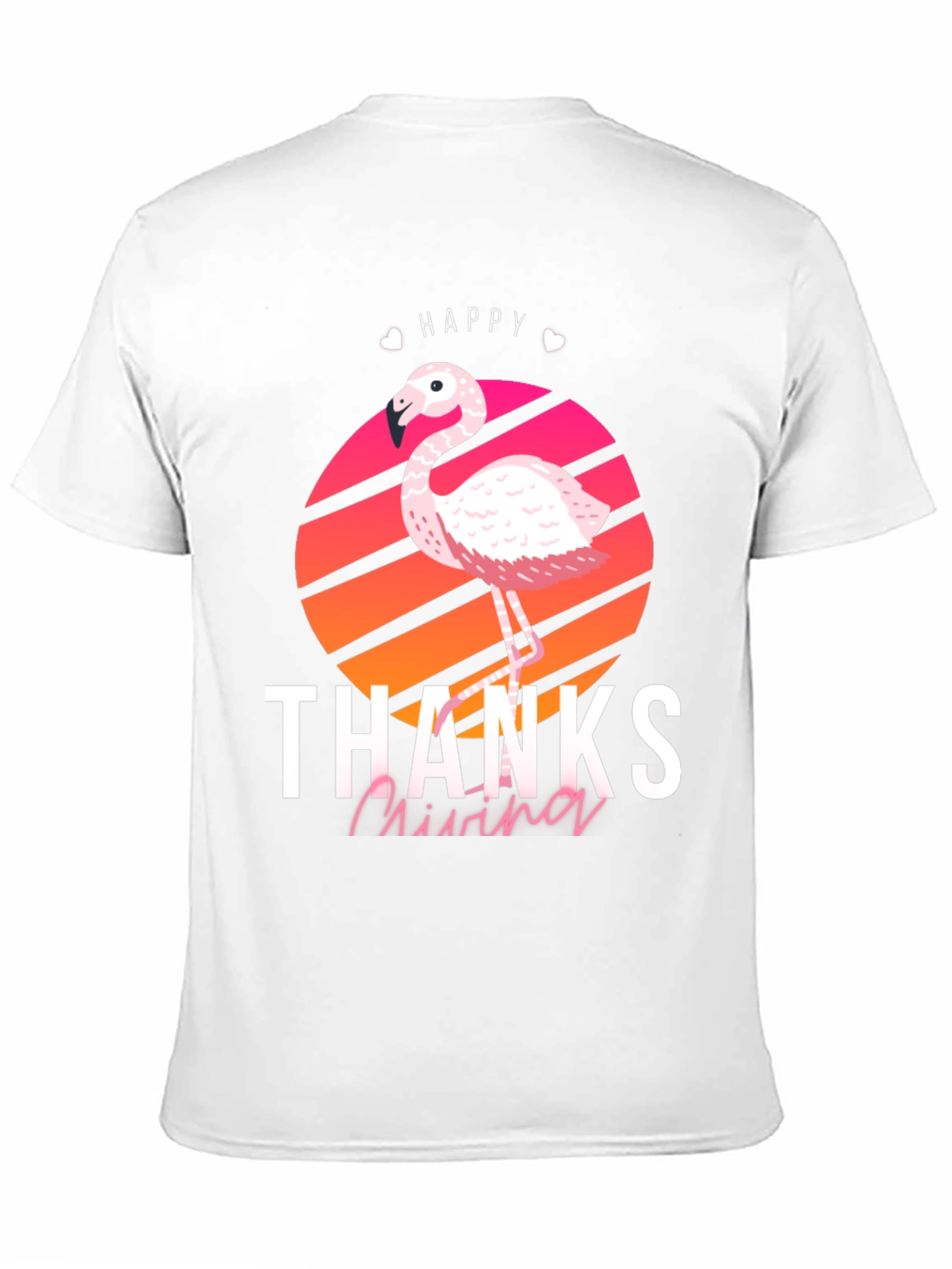 Happy Thanks Flamino T-Shirt - Mens Graphic Tee