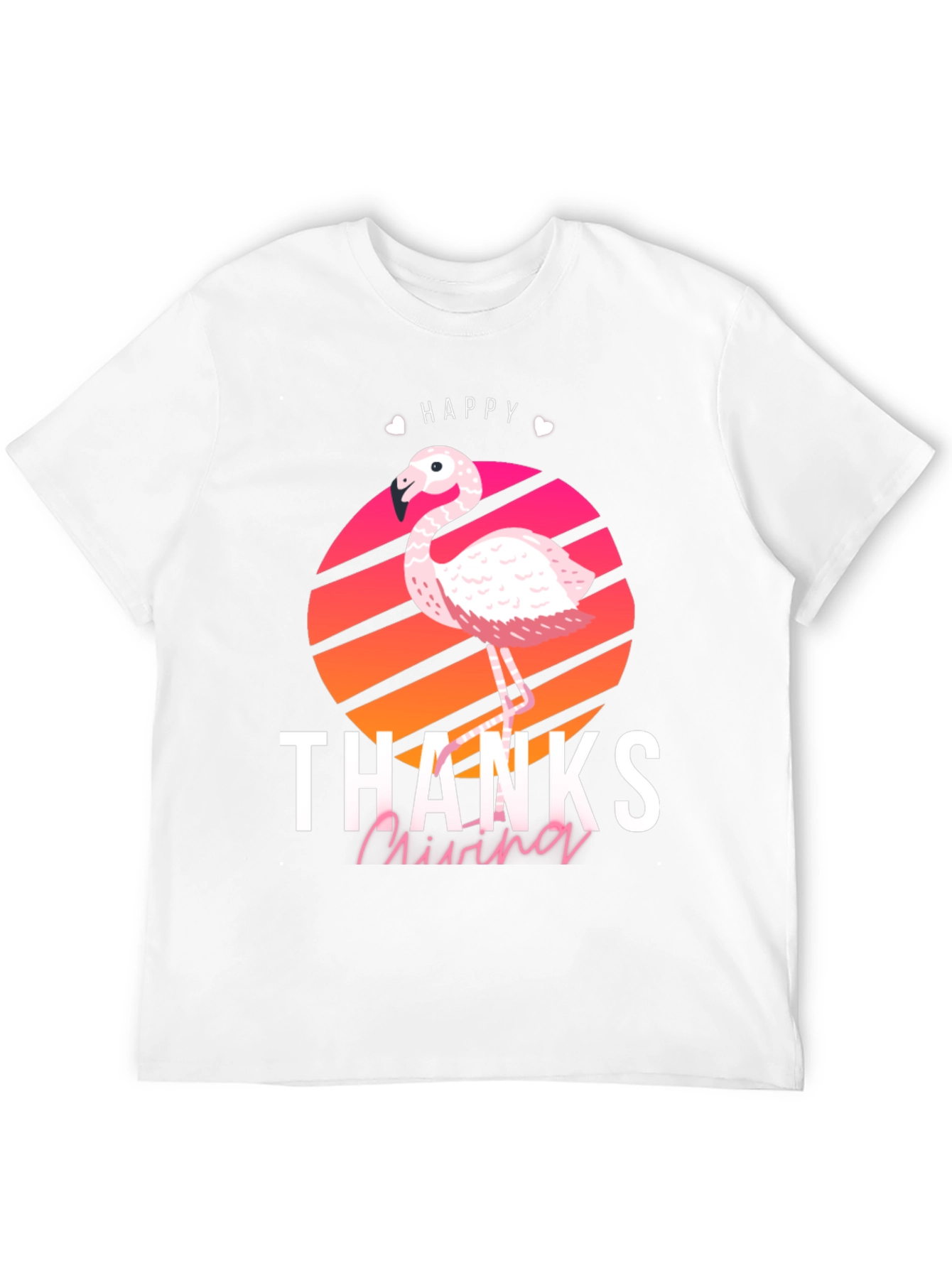 Happy Thanks Flamino T-Shirt - Mens Graphic Tee
