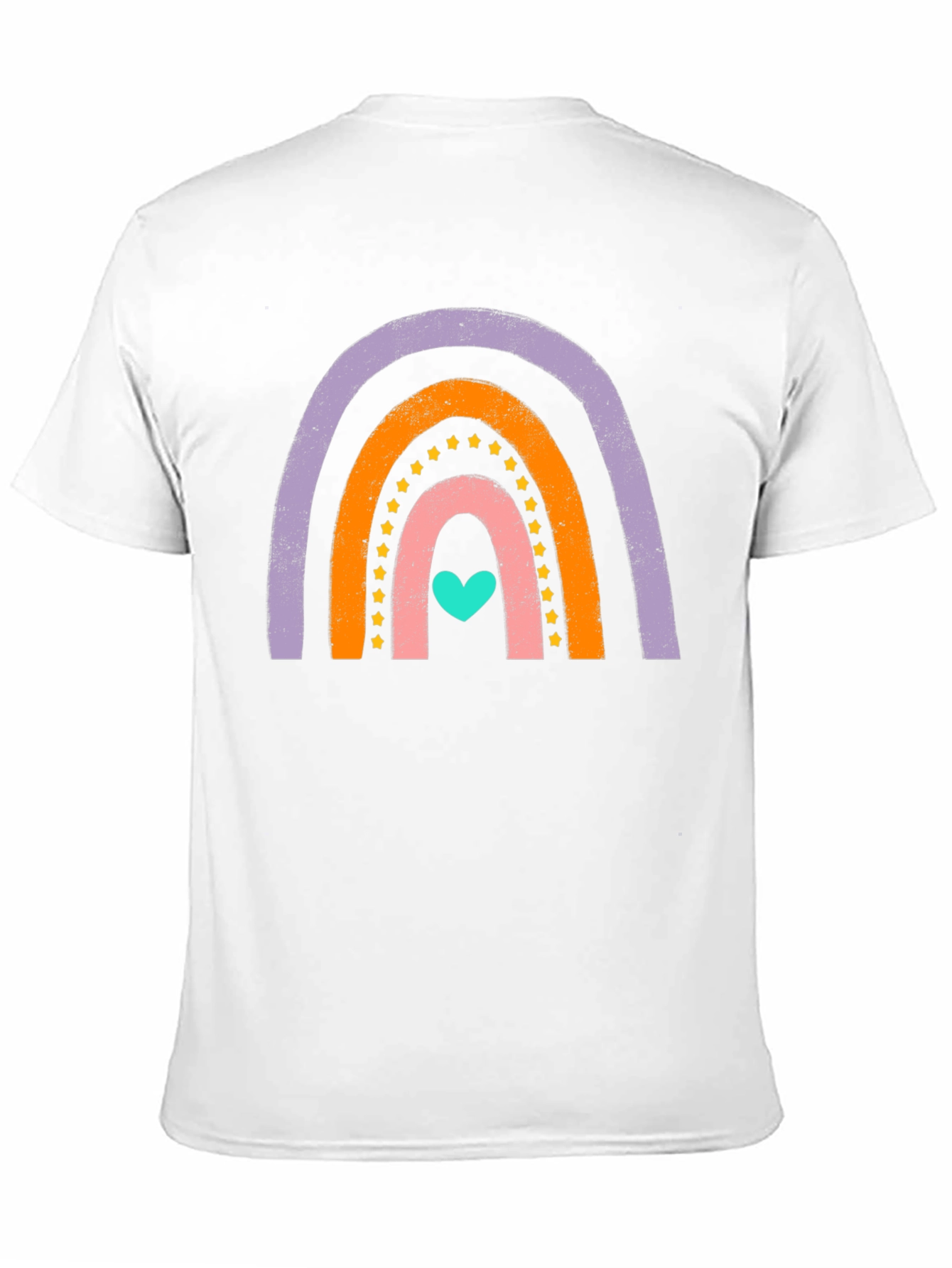 Rainbow Heart Graphic Tee - Soft Cotton Blend
