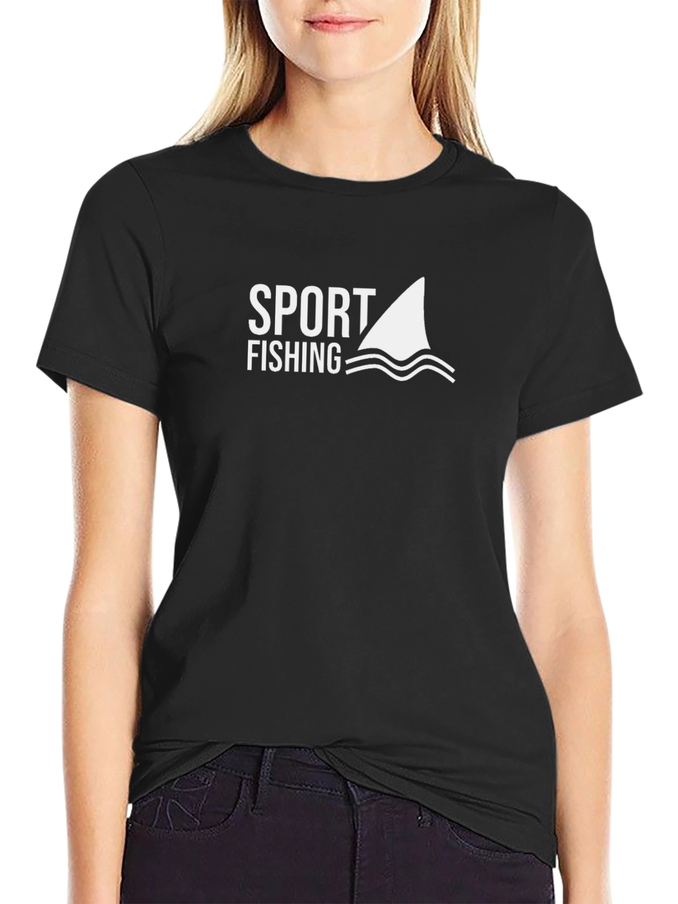 Sport Fishing T-Shirt - Shark Fin Design