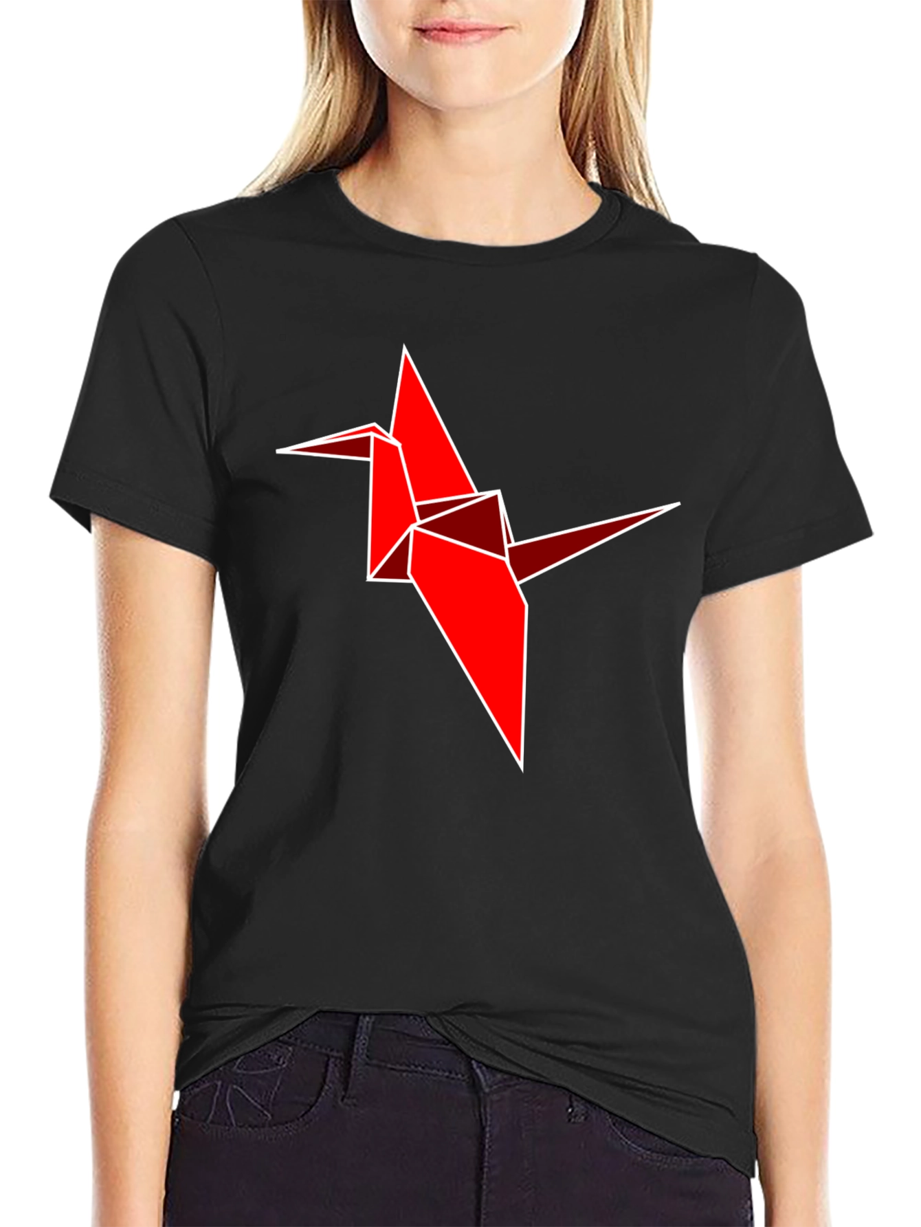 Origami Crane Graphic Tee - Unique Design